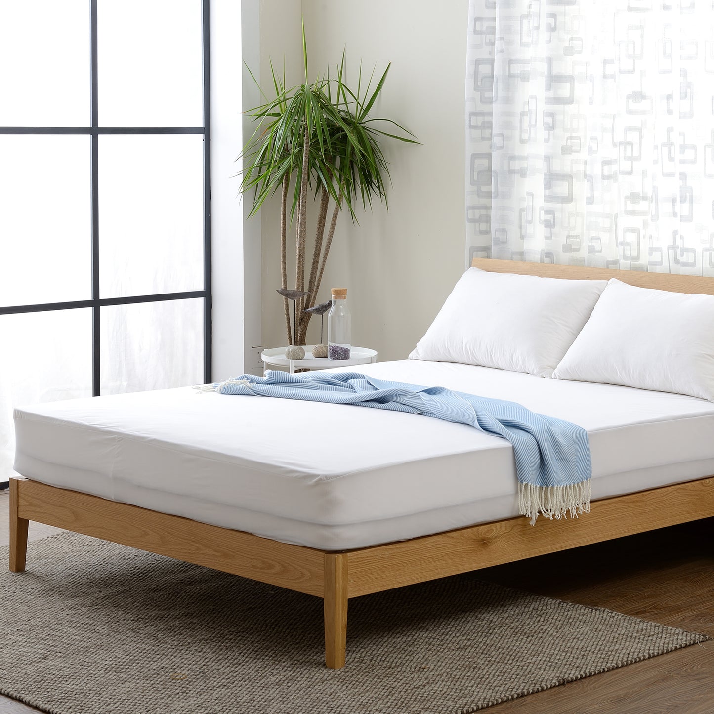 Cheer Collection Knitted Fabric Waterproof Mattress Protector
