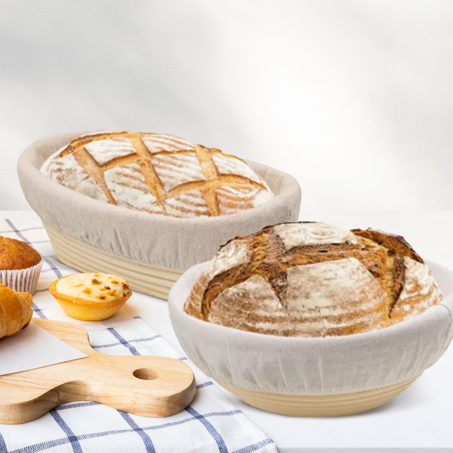 Cheer Collection Bread Proofing Sourdough Basket Set – The Ultimate Kit for Perfect Homemade Bre