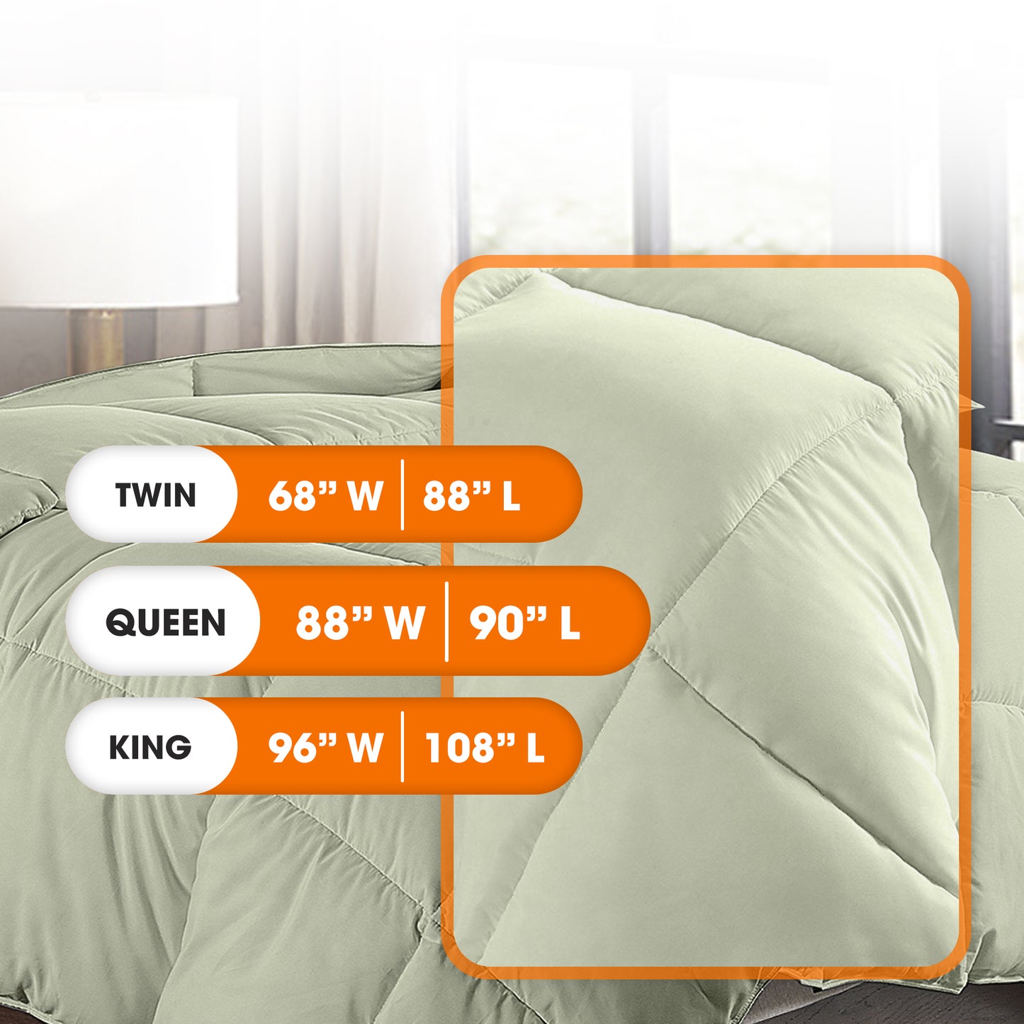 Cheer Collection All Season Down Alternative Comforter - Assorted Colors and Sizes
