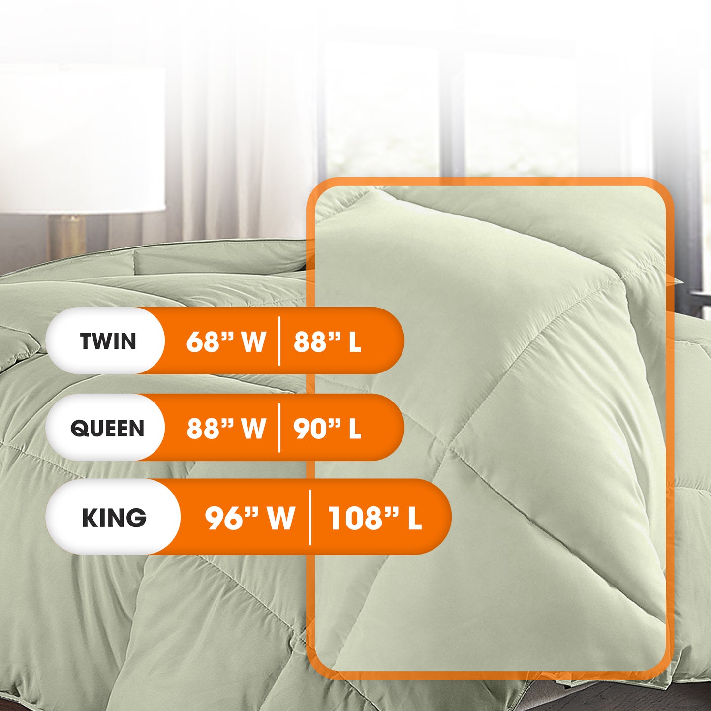 Cheer Collection All Season Down Alternative Comforter - Assorted Colors and Sizes