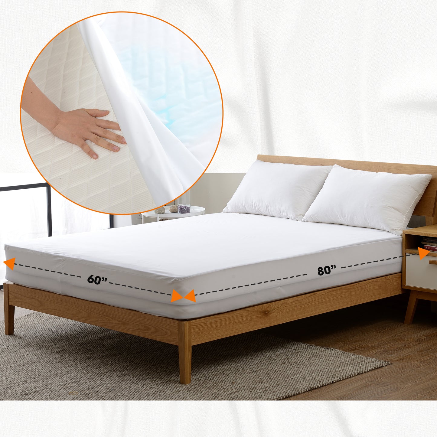 Cheer Collection Knitted Fabric Waterproof Mattress Protector