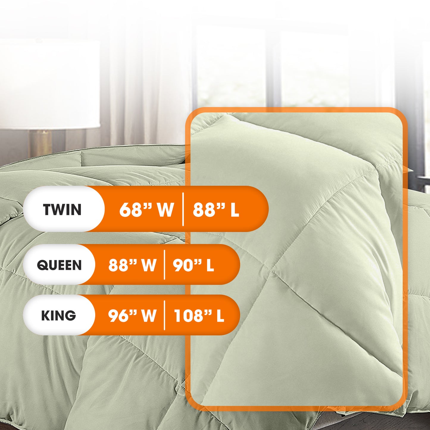 Cheer Collection All Season Down Alternative Comforter - Assorted Colors and Sizes