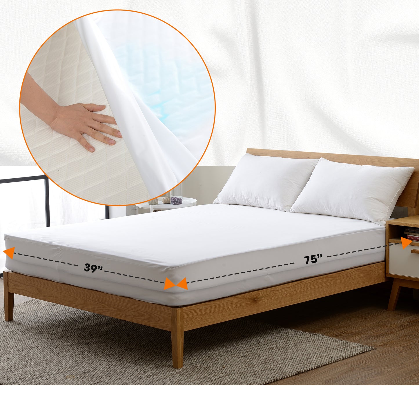 Cheer Collection Knitted Fabric Waterproof Mattress Protector