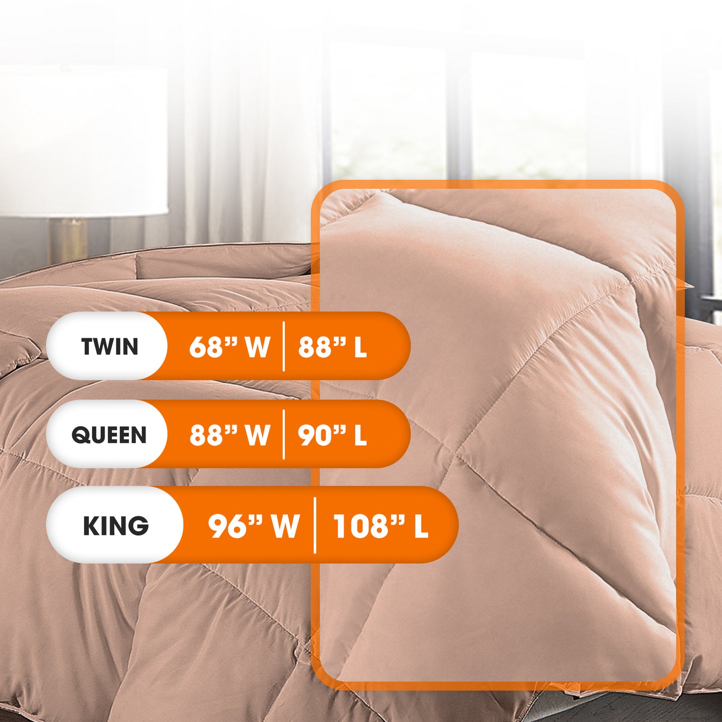Cheer Collection All Season Down Alternative Comforter - Assorted Colors and Sizes