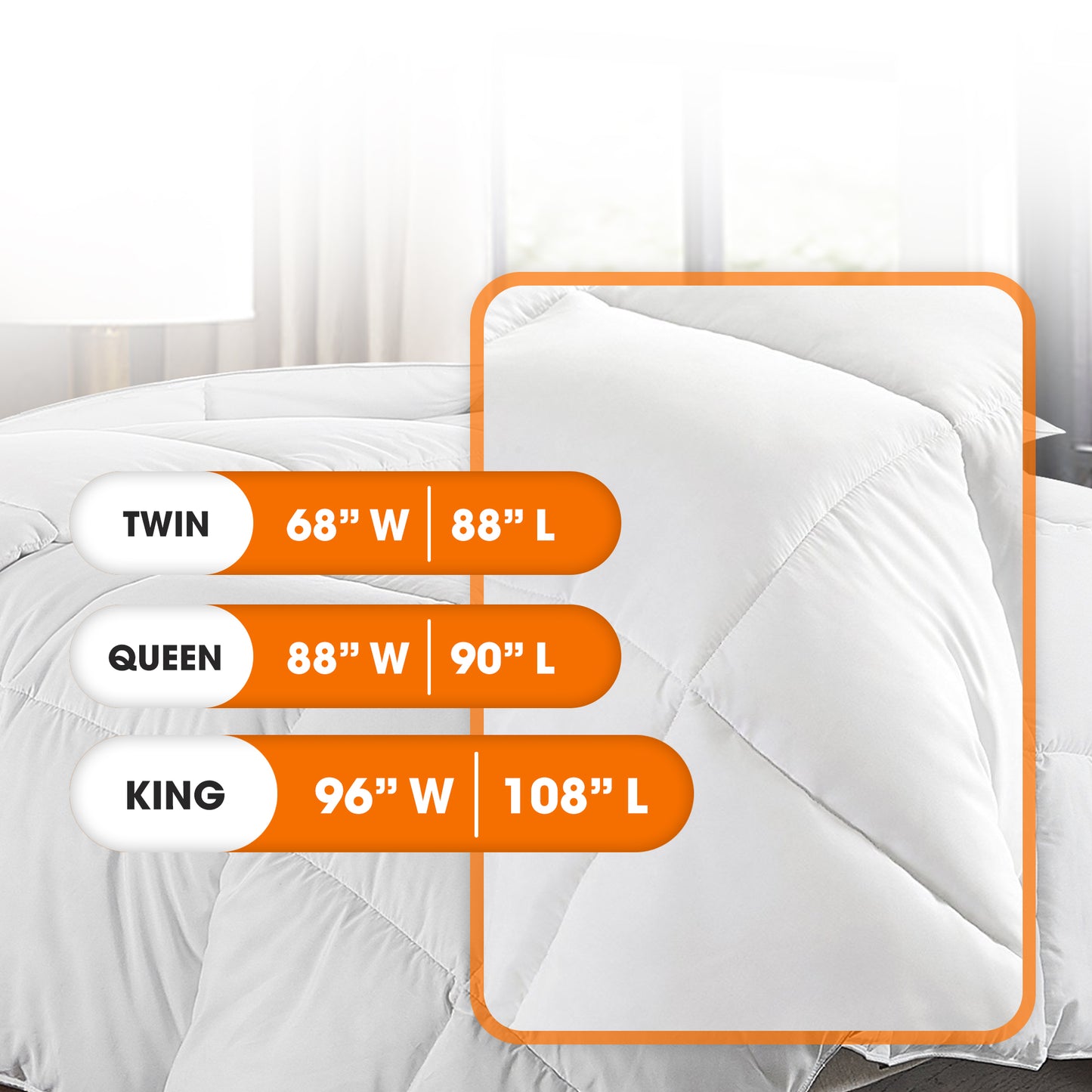 Cheer Collection All Season Down Alternative Comforter - Assorted Colors and Sizes