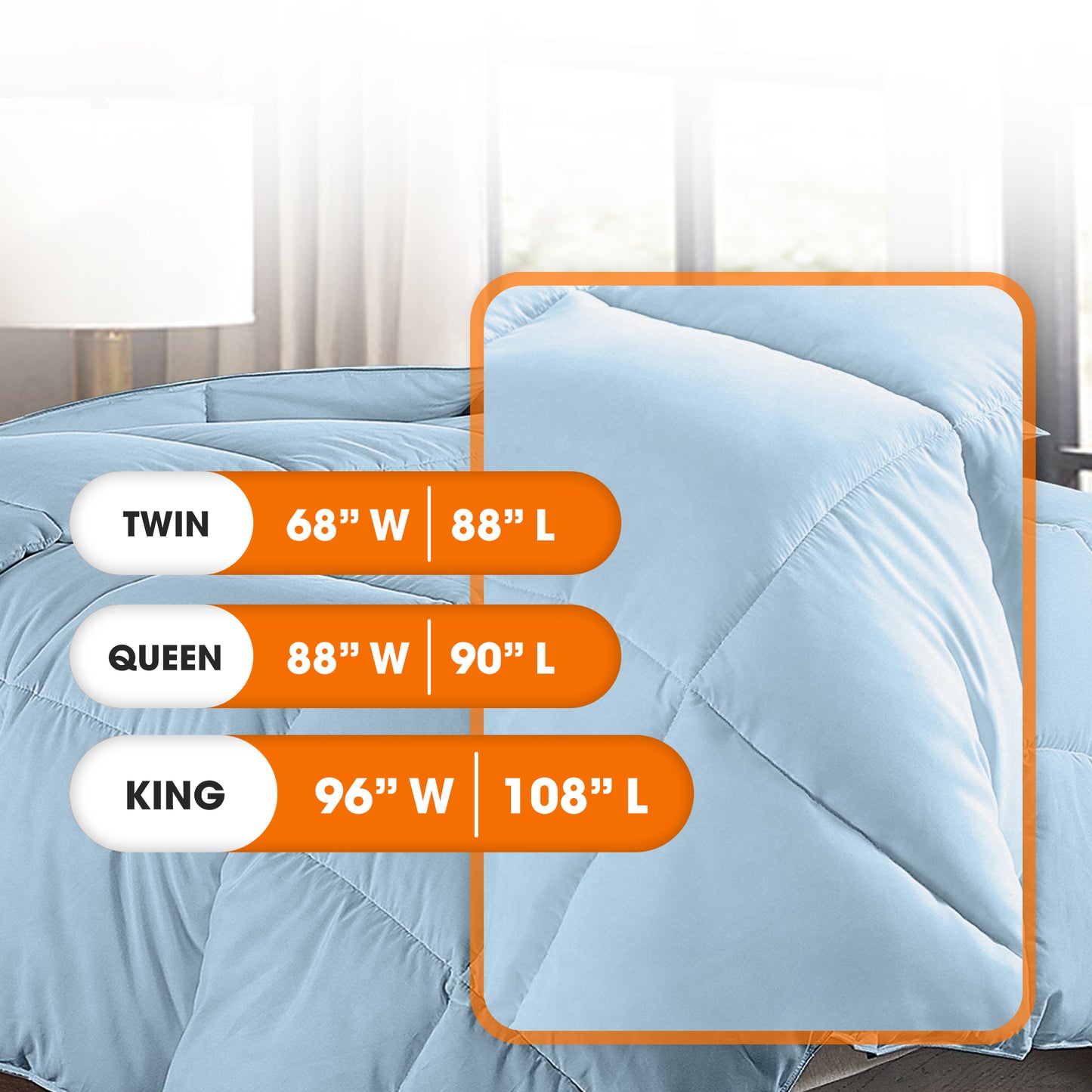 Cheer Collection All Season Down Alternative Comforter - Assorted Colors and Sizes
