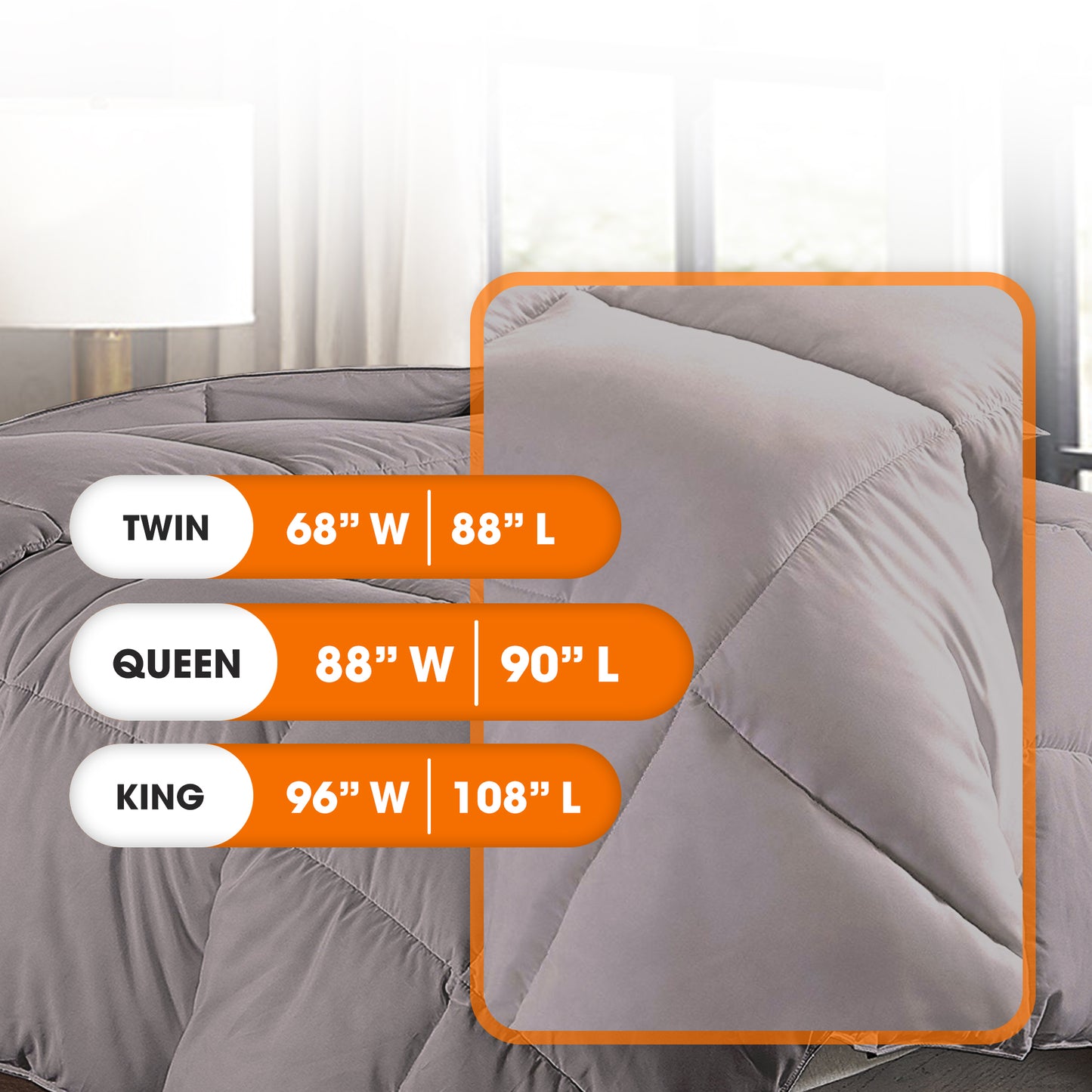 Cheer Collection All Season Down Alternative Comforter - Assorted Colors and Sizes