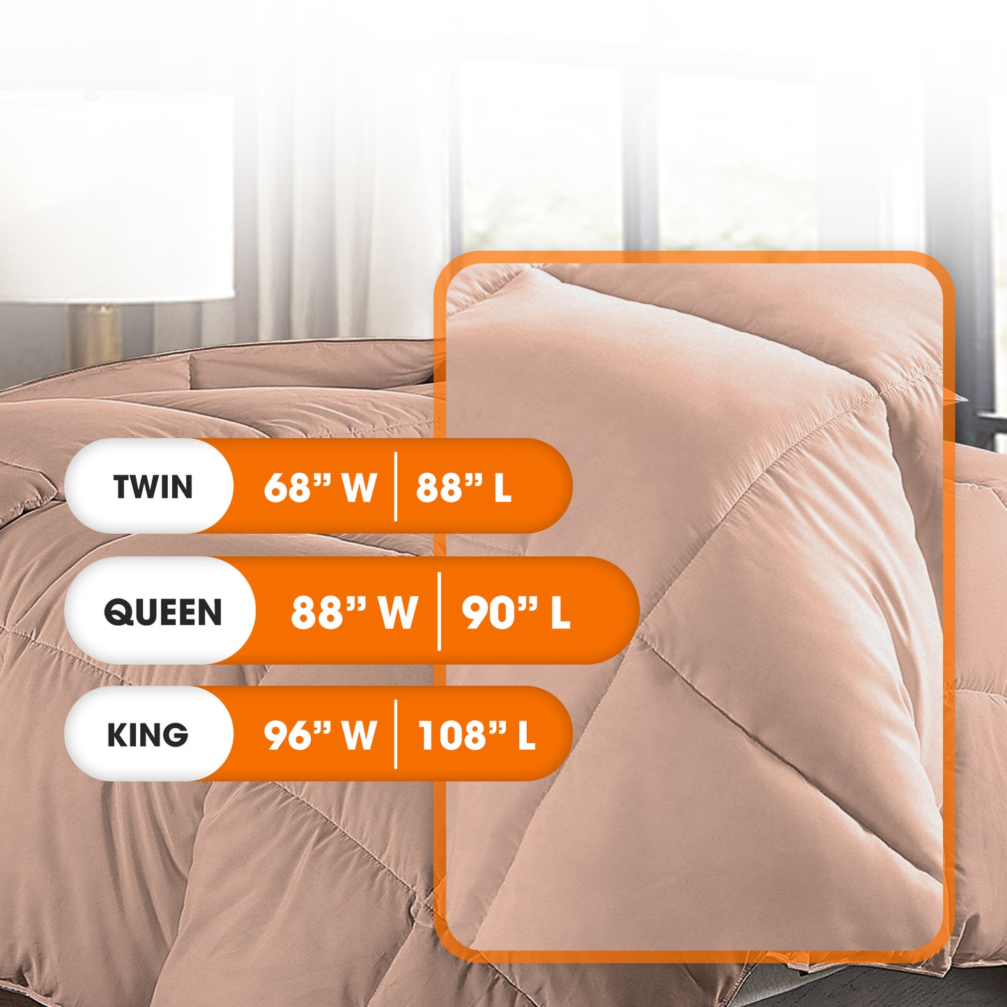 Cheer Collection All Season Down Alternative Comforter - Assorted Colors and Sizes