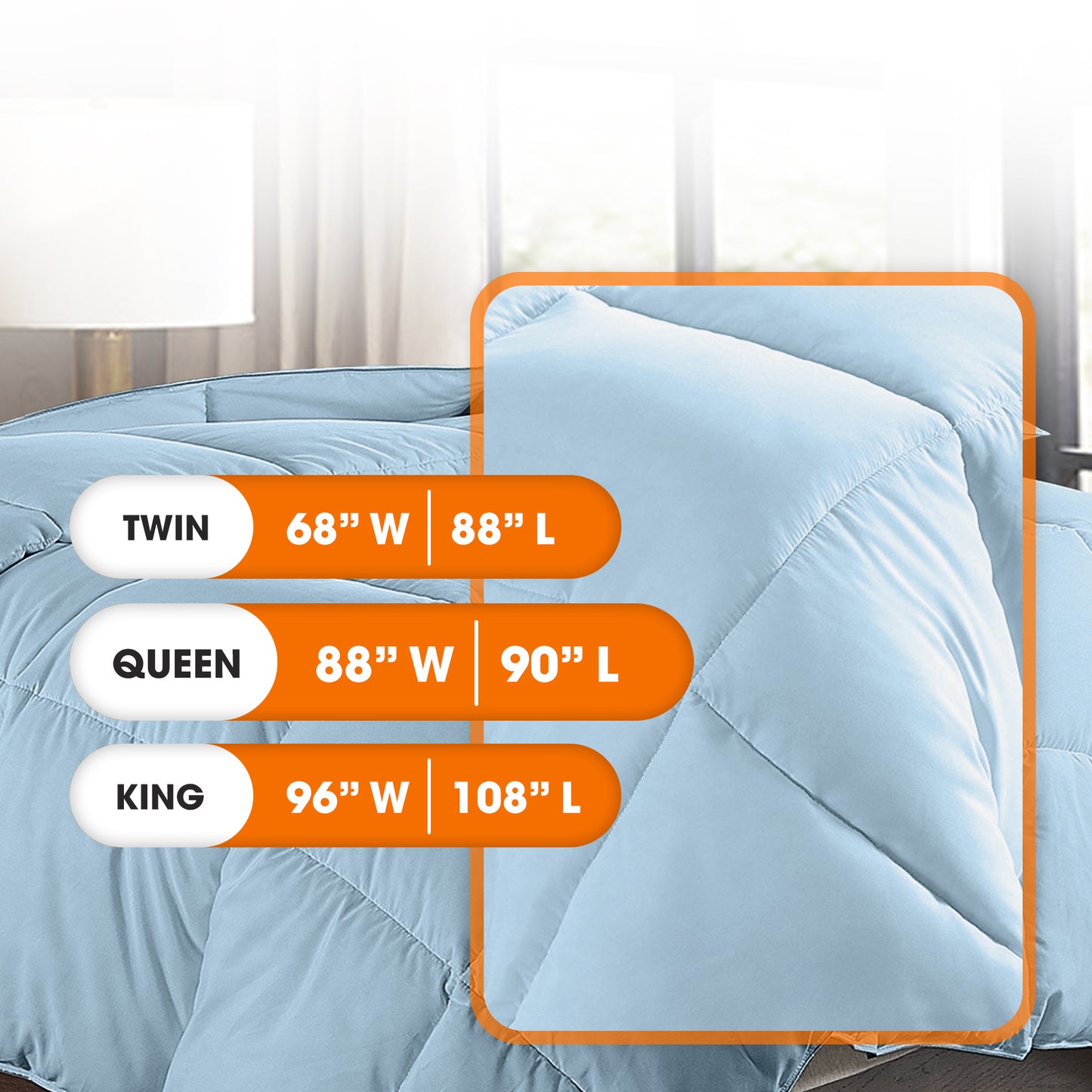 Cheer Collection All Season Down Alternative Comforter - Assorted Colors and Sizes