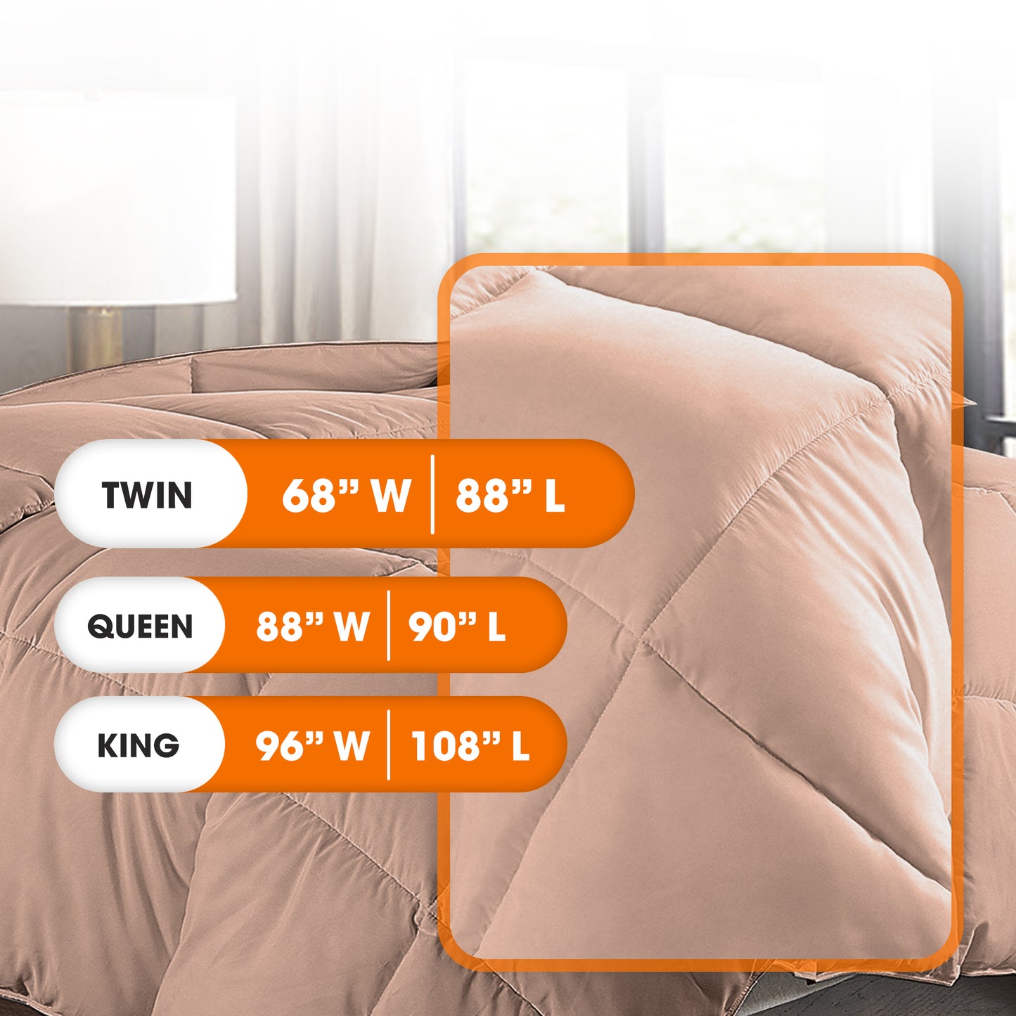 Cheer Collection All Season Down Alternative Comforter - Assorted Colors and Sizes