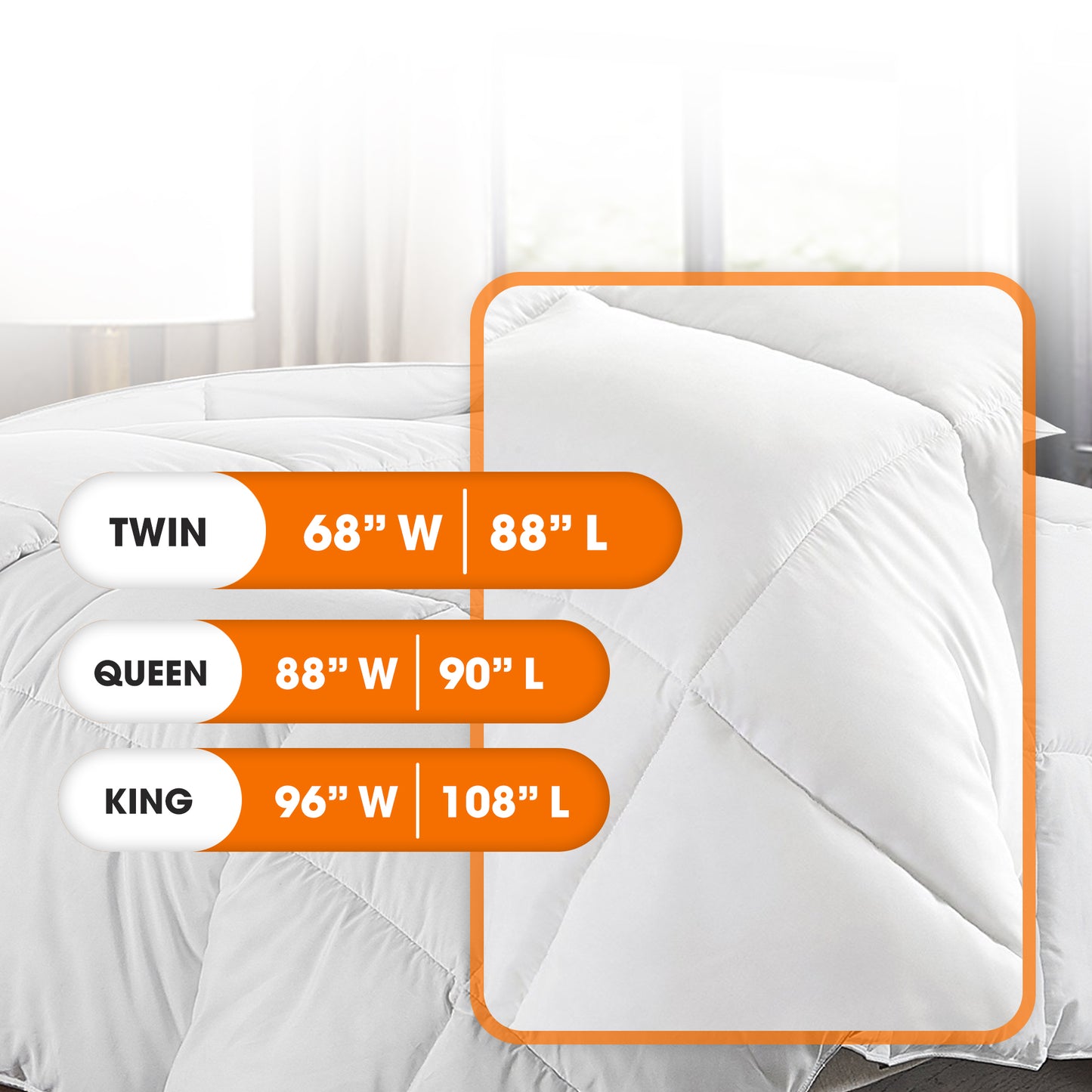 Cheer Collection All Season Down Alternative Comforter - Assorted Colors and Sizes