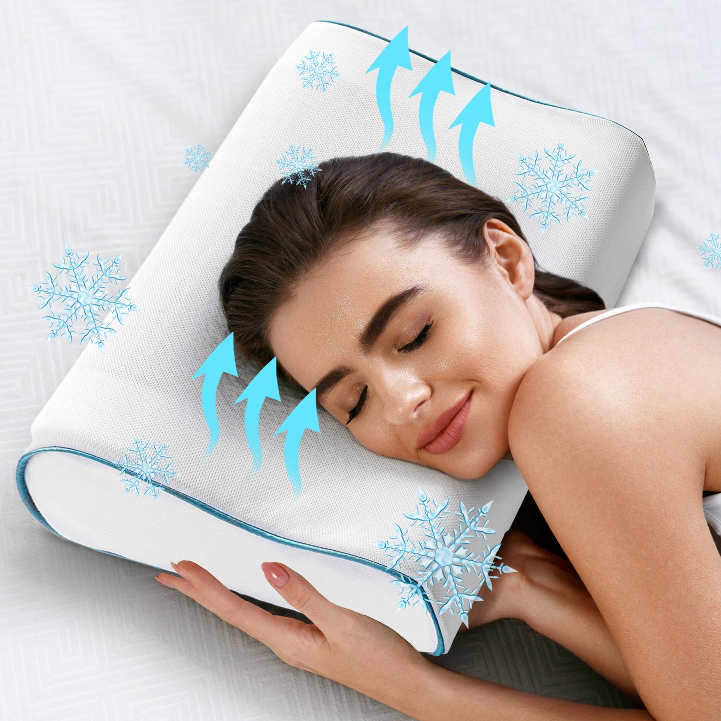 Cheer Collection Contour Memory Foam Pillow with Gel