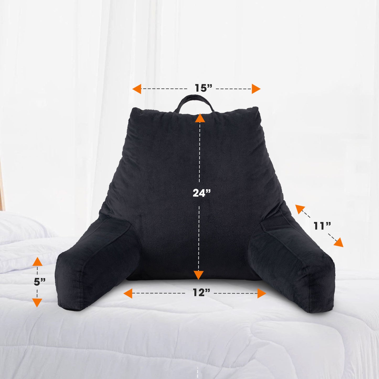 Cheer Collection Shredded Memory Foam TV Pillow & Backrest