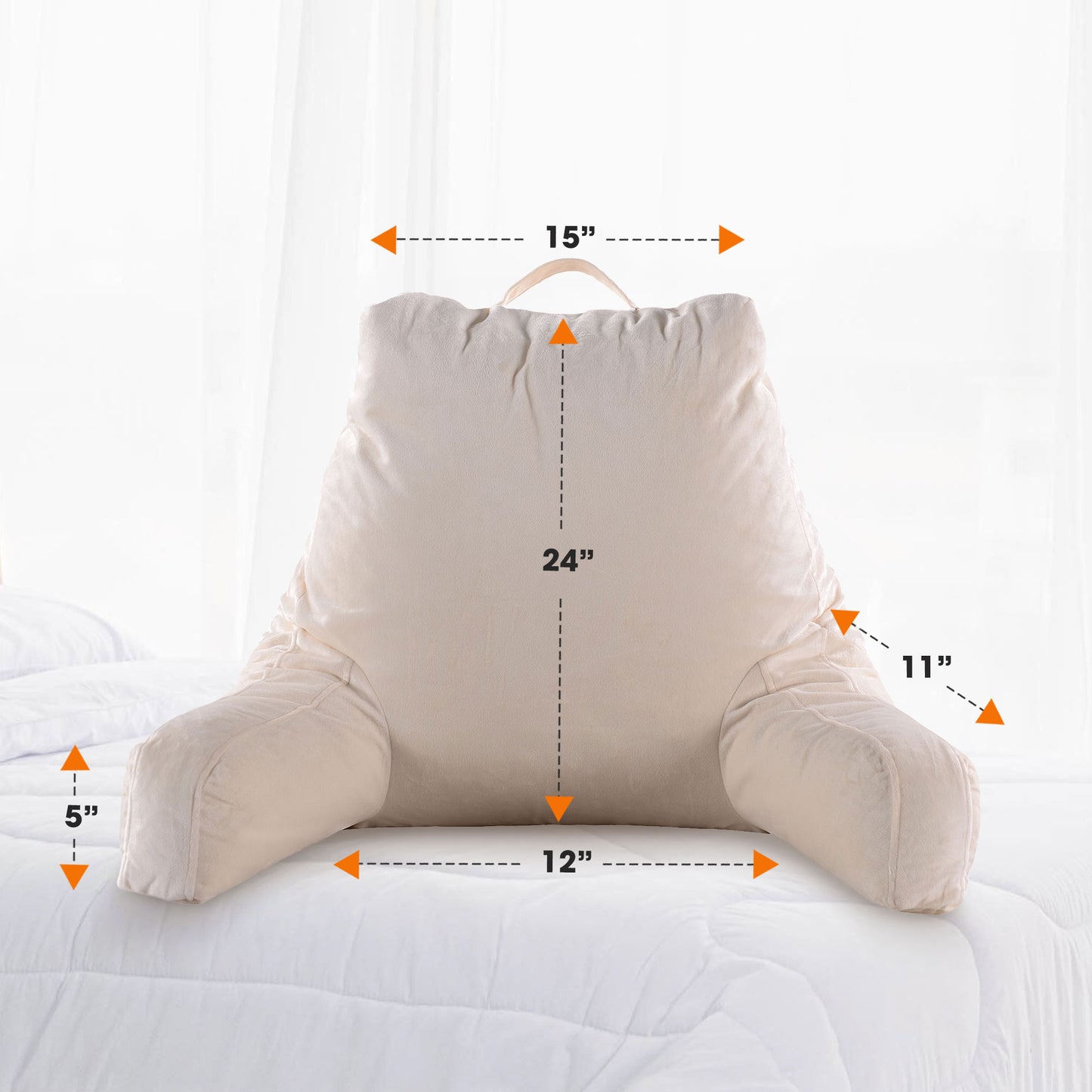 Cheer Collection Shredded Memory Foam TV Pillow & Backrest