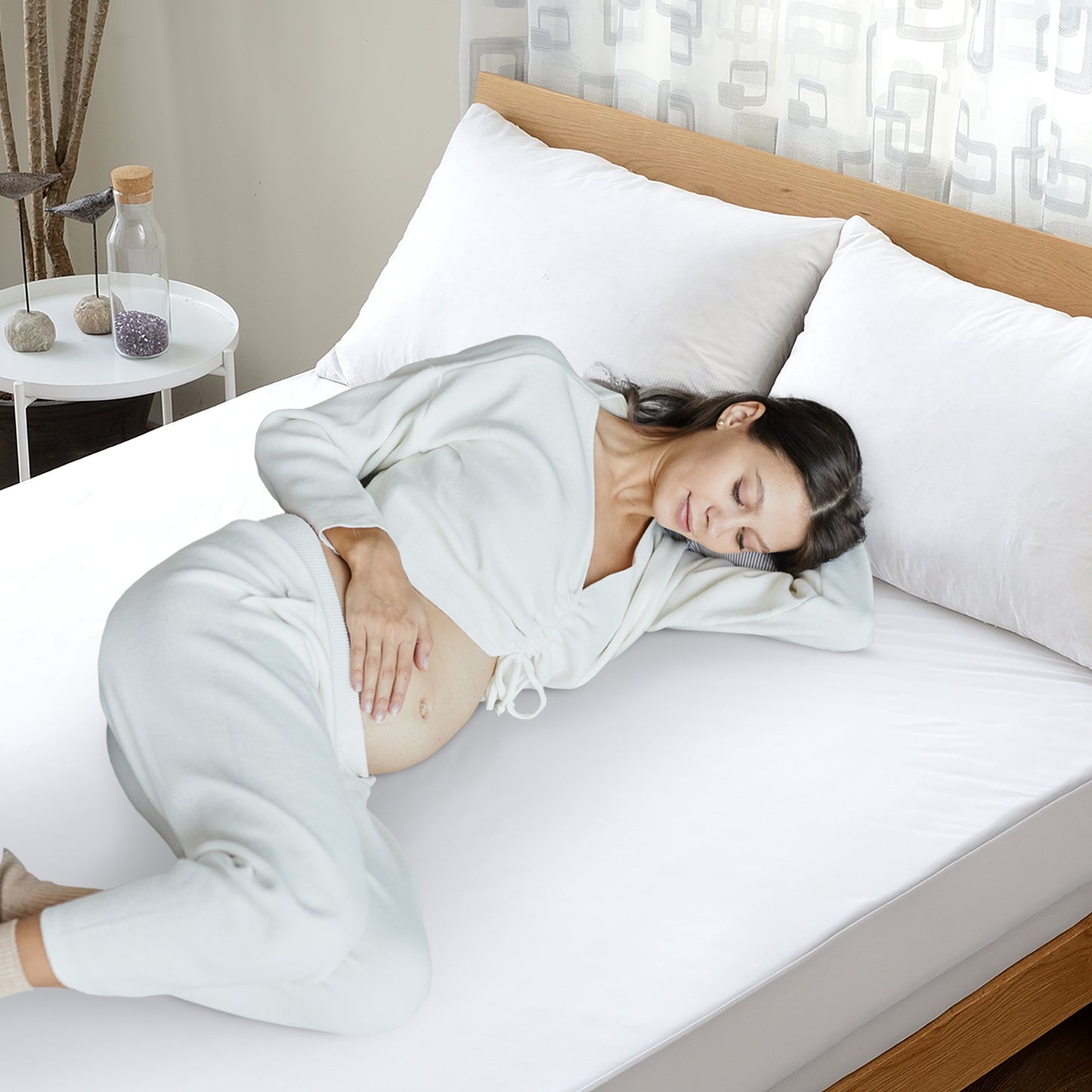 Cheer Collection Knitted Fabric Waterproof Mattress Protector