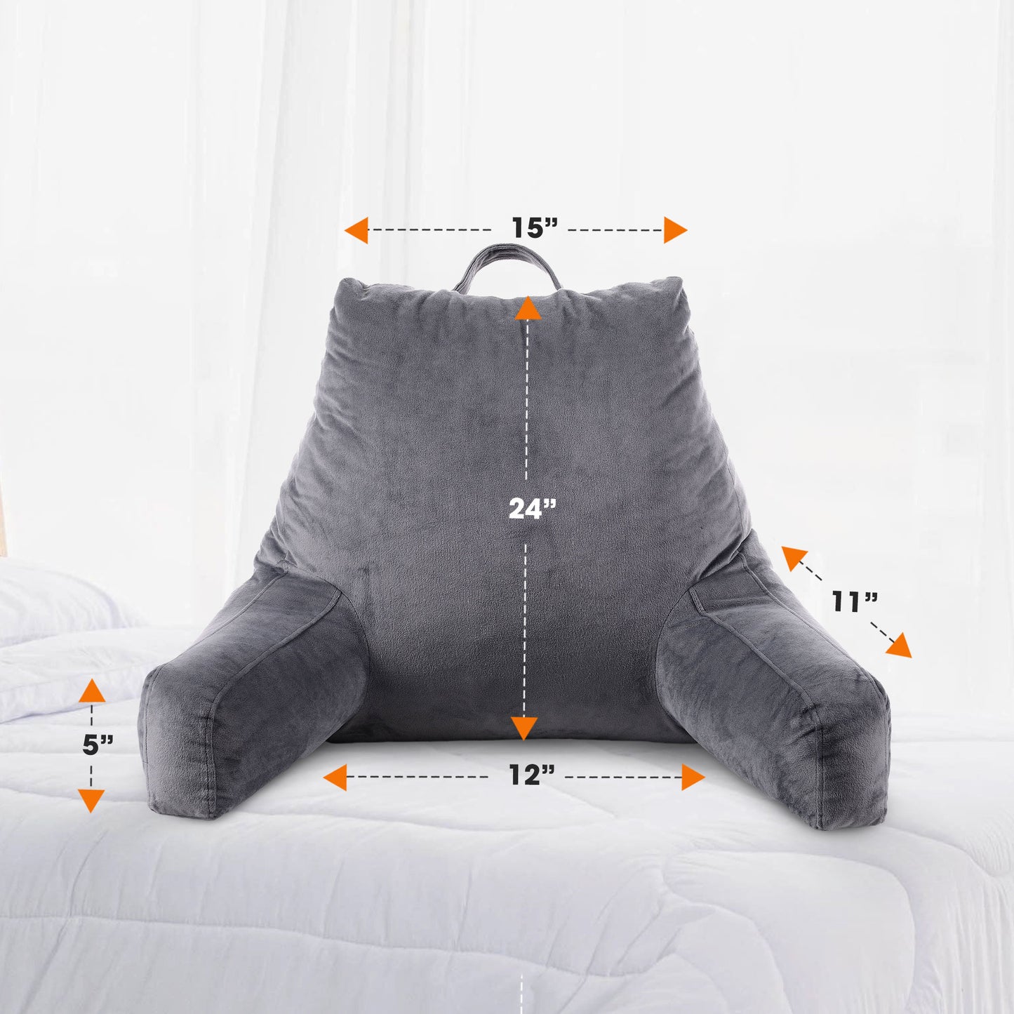 Cheer Collection Shredded Memory Foam TV Pillow & Backrest