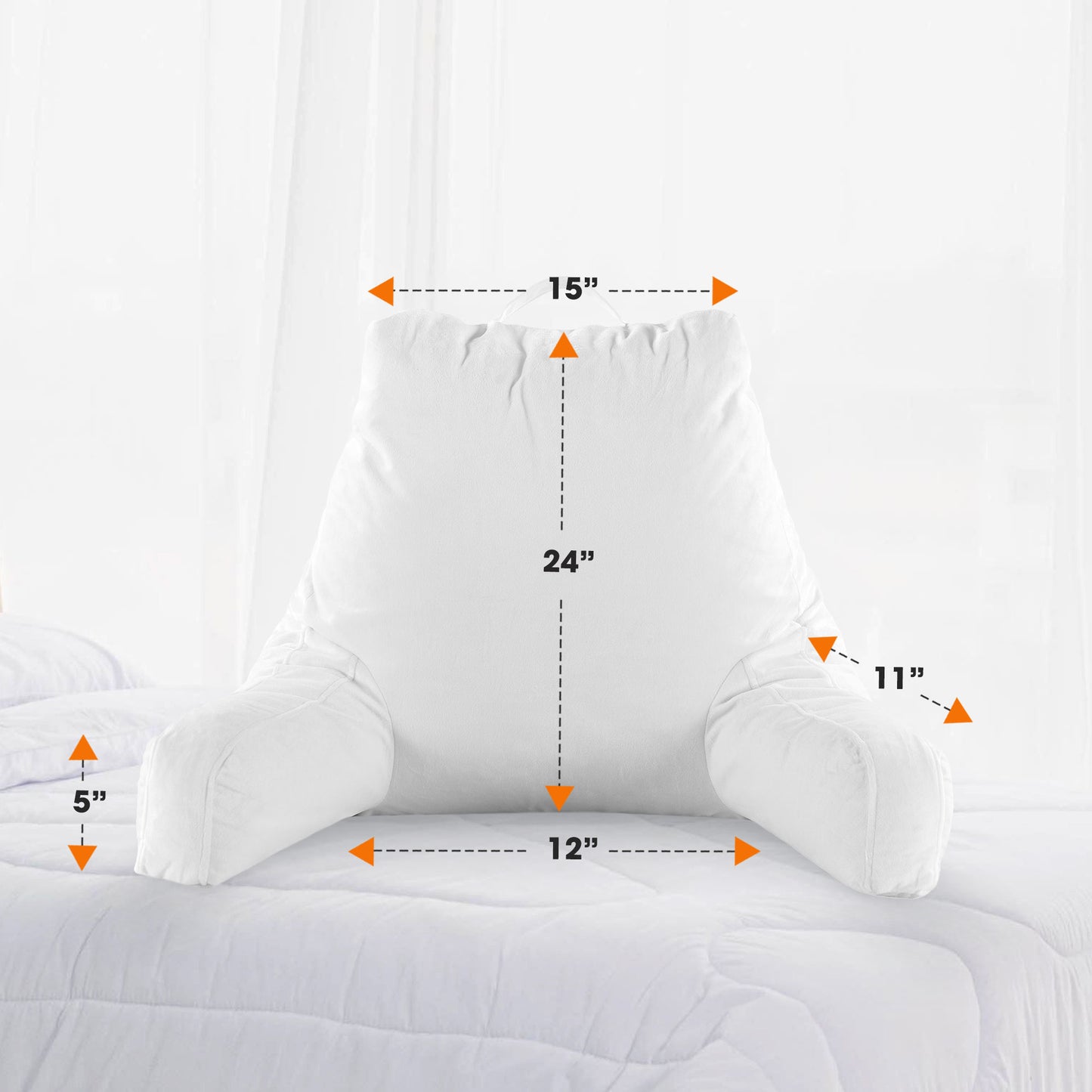 Cheer Collection Shredded Memory Foam TV Pillow & Backrest