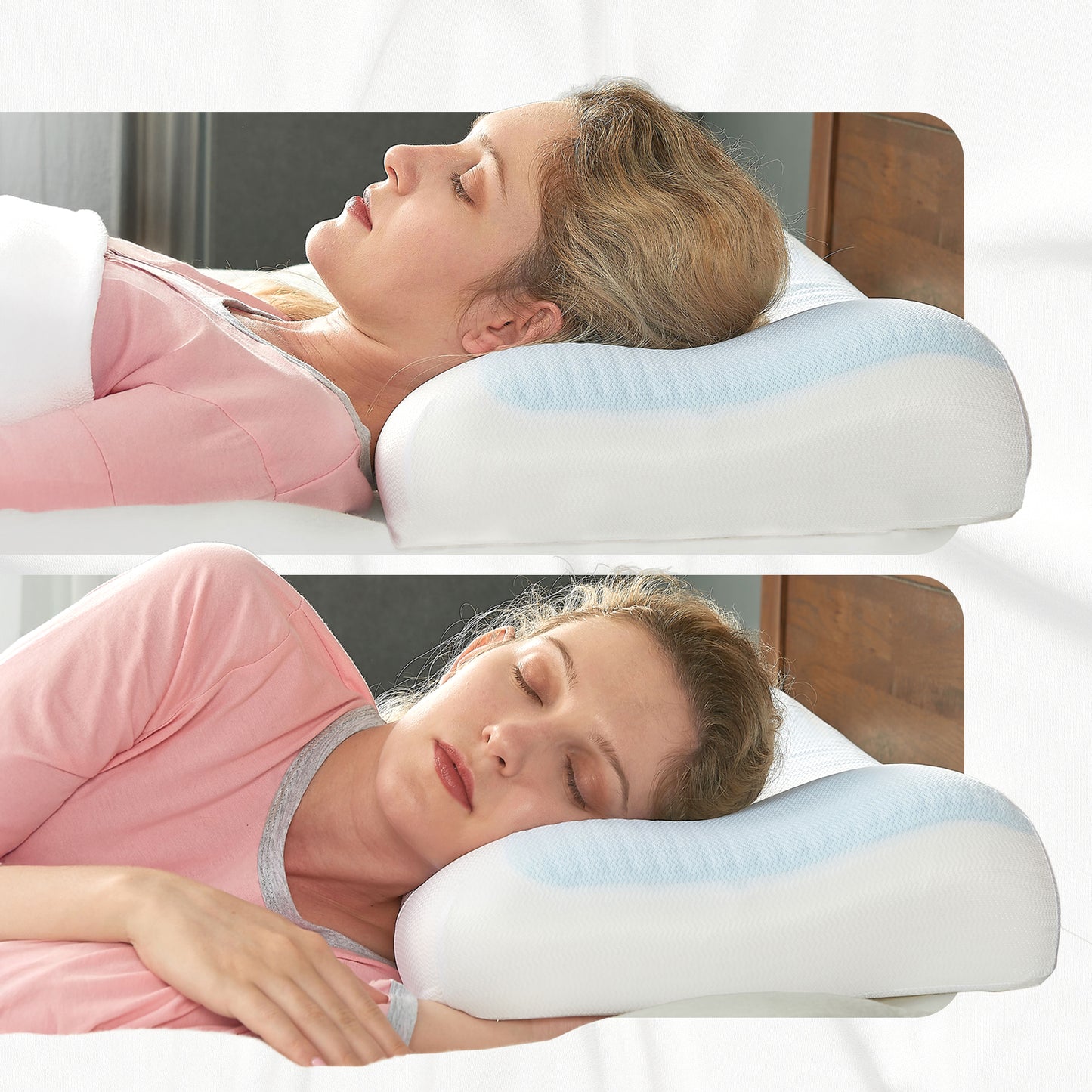 Cheer Collection Ventilated Cooling Pillow Supportive Memory Foam Sleeping Pillow