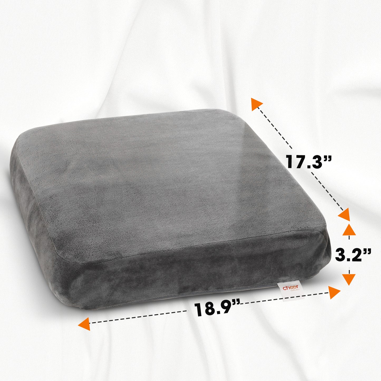 Cheer Collection Memory Foam Extra-Large Seat Cushion