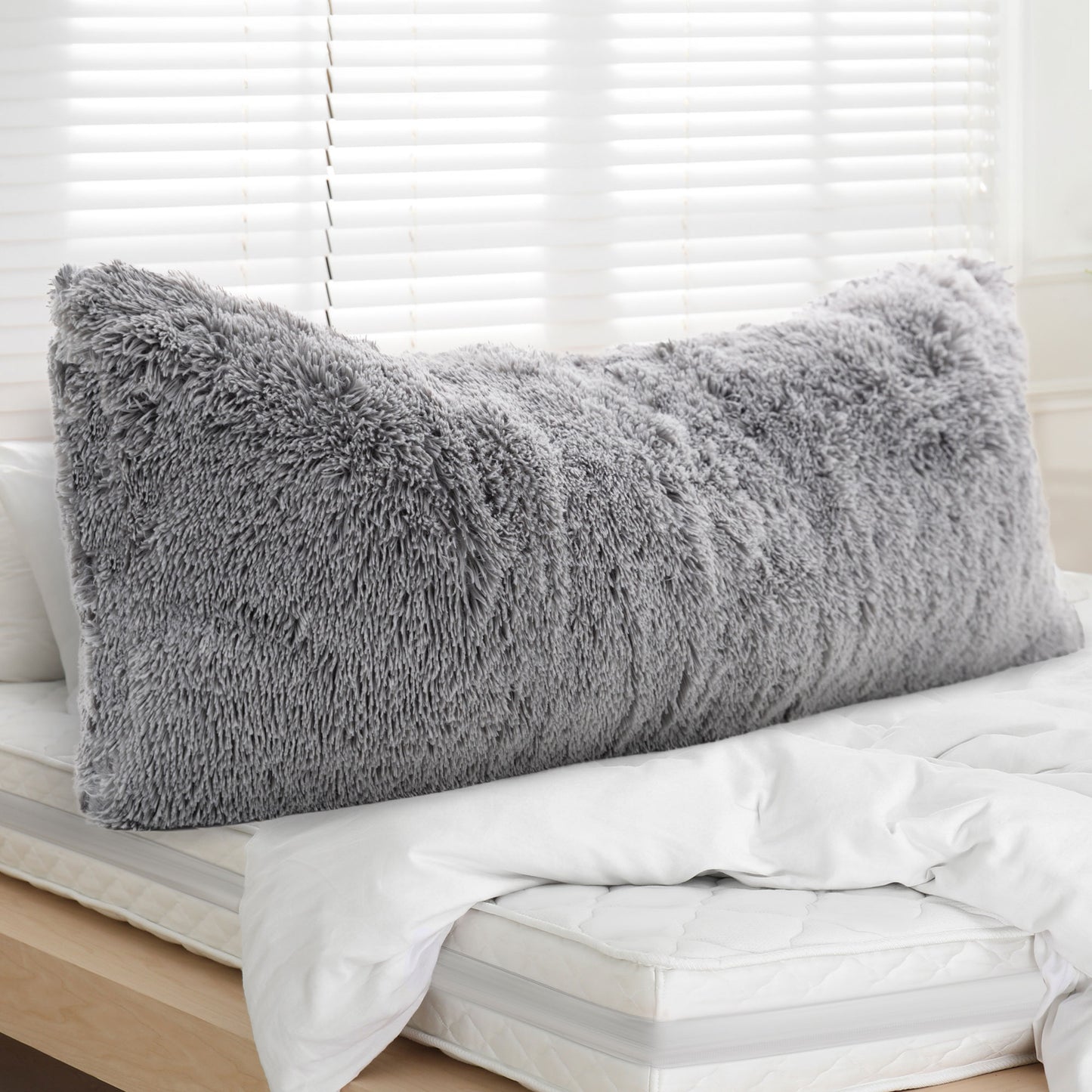 Cheer Collection Long Hair Shaggy Body Pillow 20" x 54"