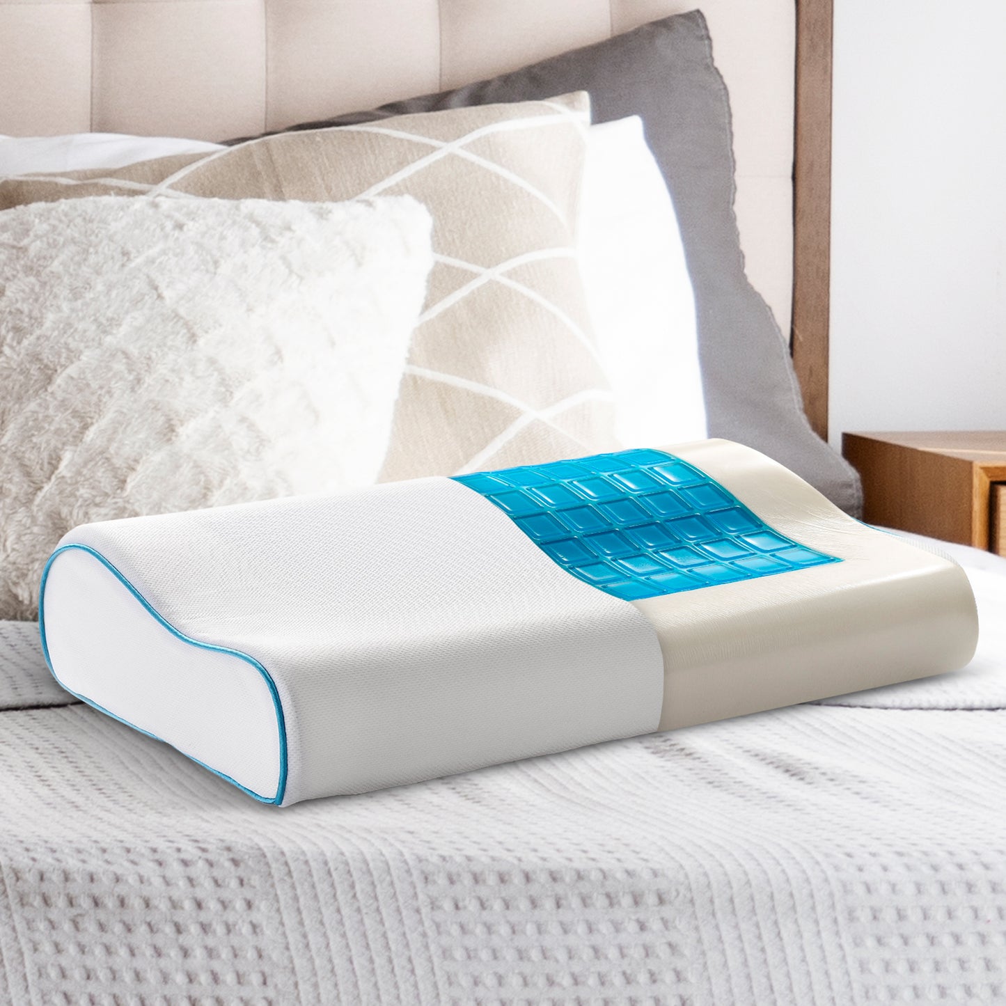 Cheer Collection Contour Memory Foam Pillow with Gel