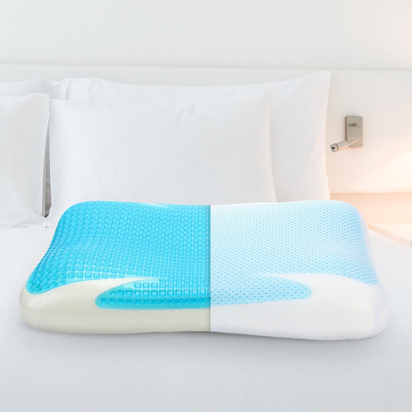 Cheer Collection Ventilated Cooling Pillow Supportive Memory Foam Sleeping Pillow