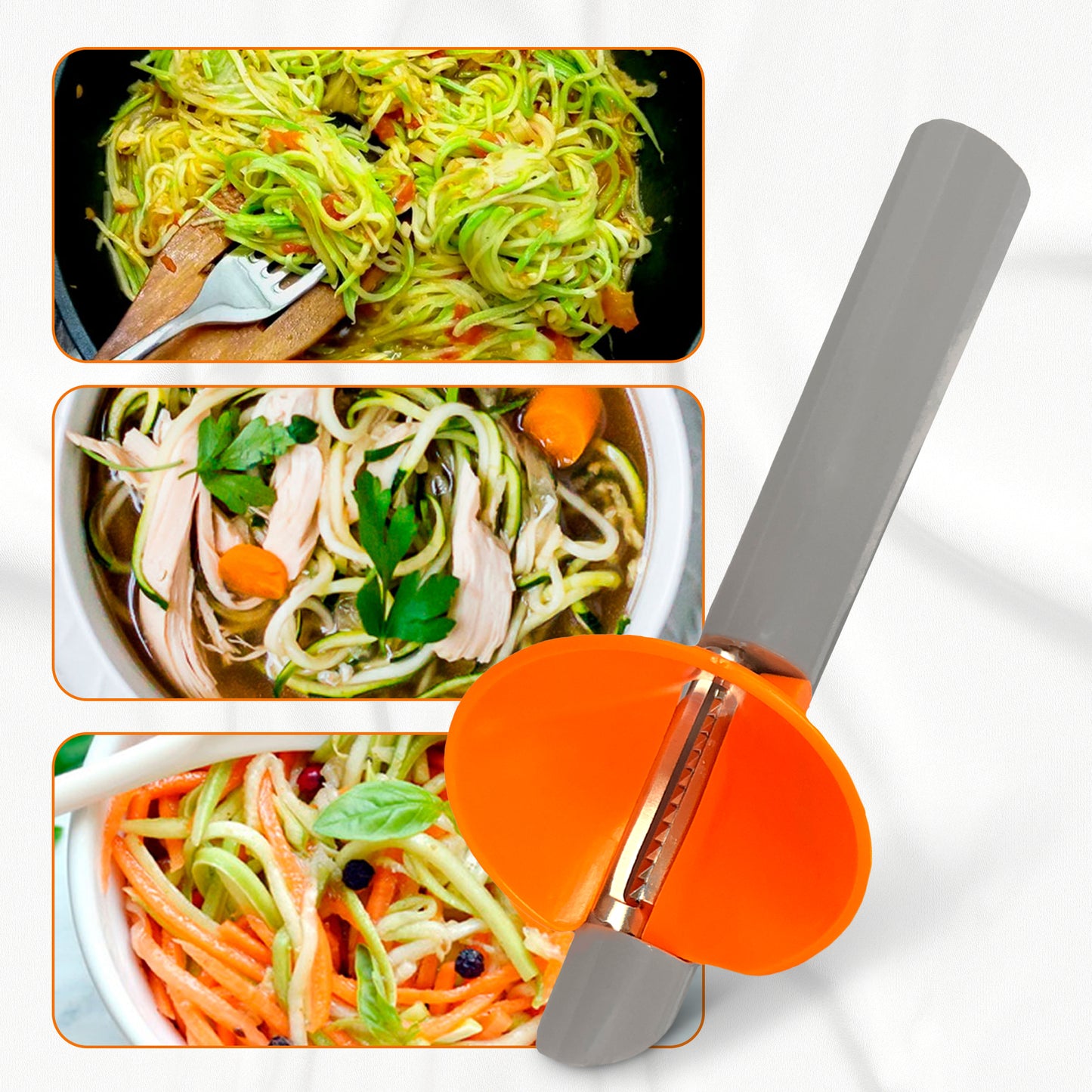 Cheer Collection Vegetable Peeler and Spiralizer