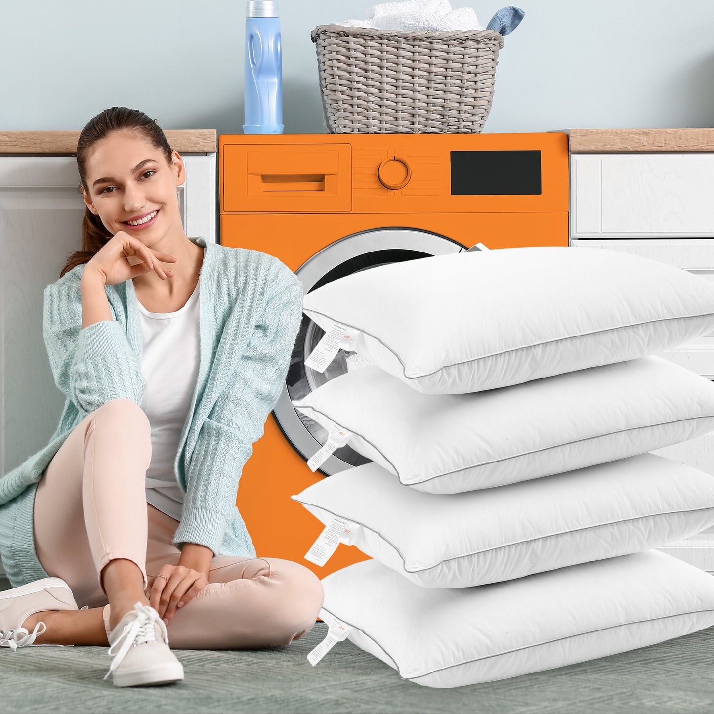 Cheer Collection Down Alternative Pillows (Set of 4)