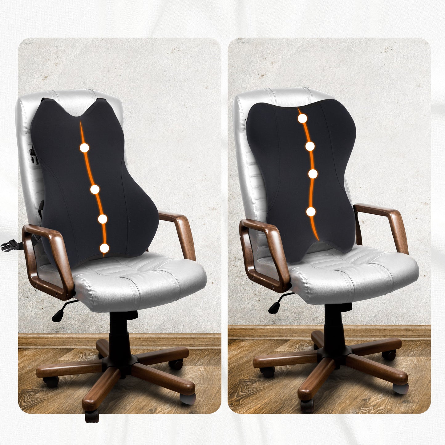 Cheer Collection Lumbar Support Pillow for Car with Adjustable Straps and Breathable Cover