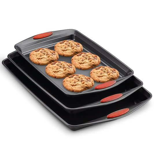 Cheer Collection Set of 3 Durable Nonstick Baking Pans