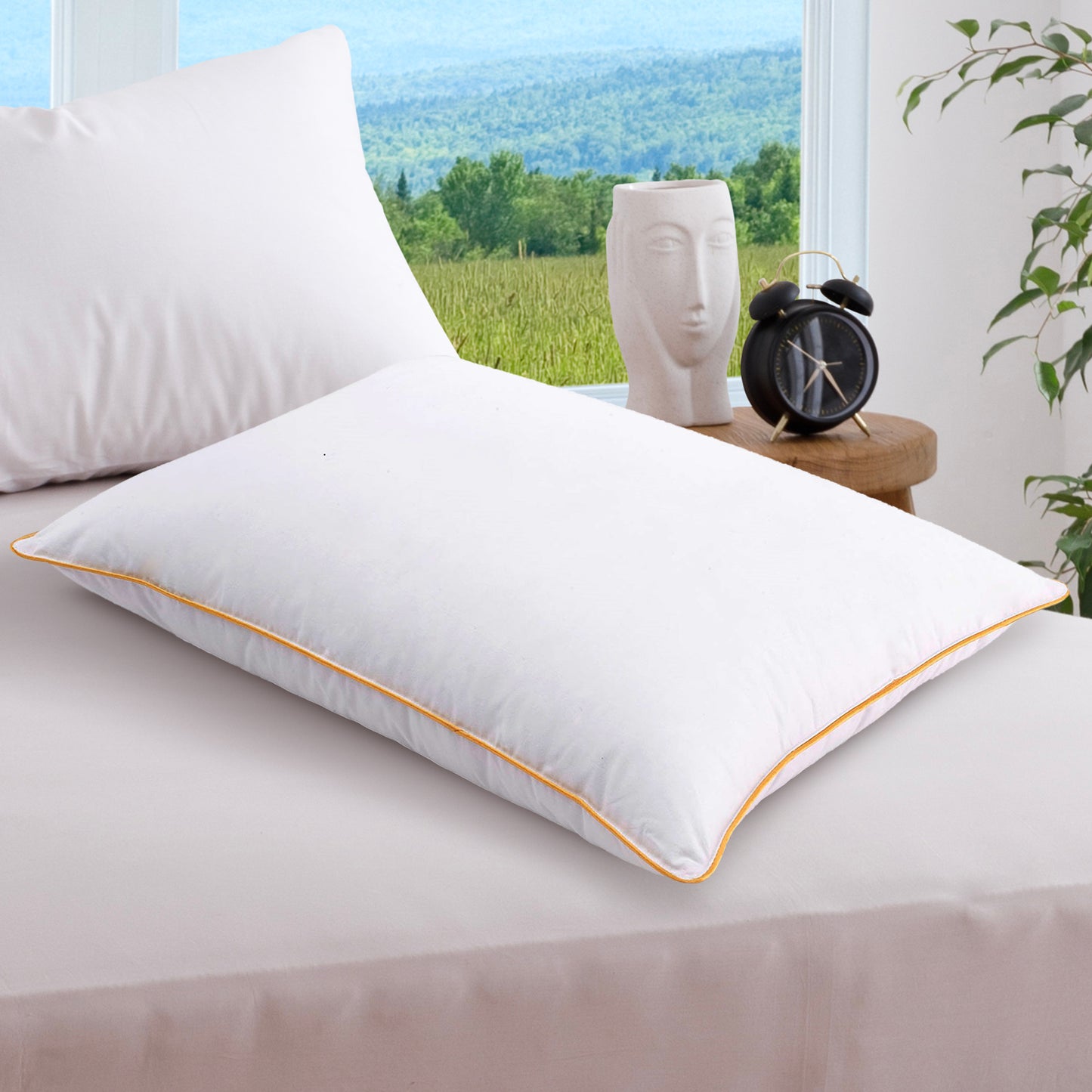 Cheer Collection King Size Sham Insert - Comfortable Feather Down 20" x 36" Bed Pillow