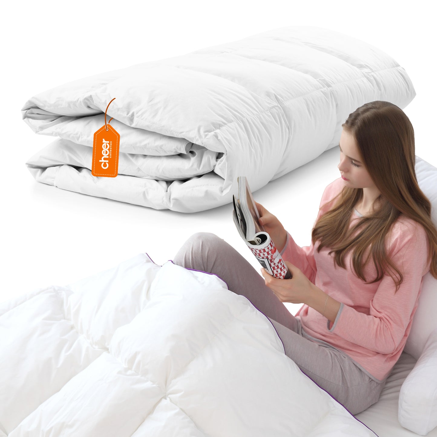 Cheer Collection All Season Down Alternative Comforter - Assorted Colors and Sizes