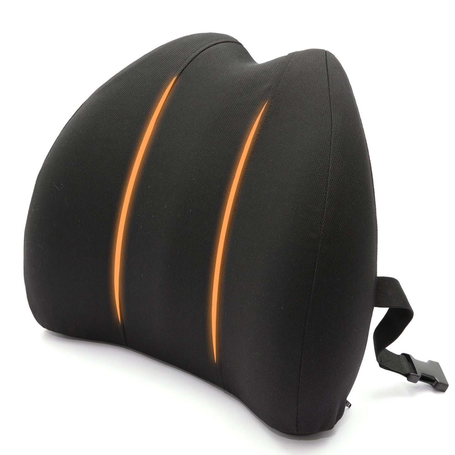 Cheer Collection Memory Foam Lumbar Support Pillow for Chair, Car, or Travel – Washable Cover