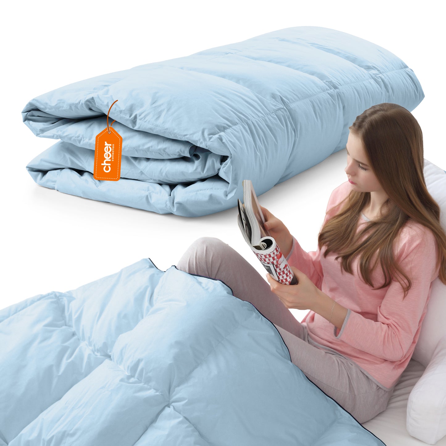 Cheer Collection All Season Down Alternative Comforter - Assorted Colors and Sizes