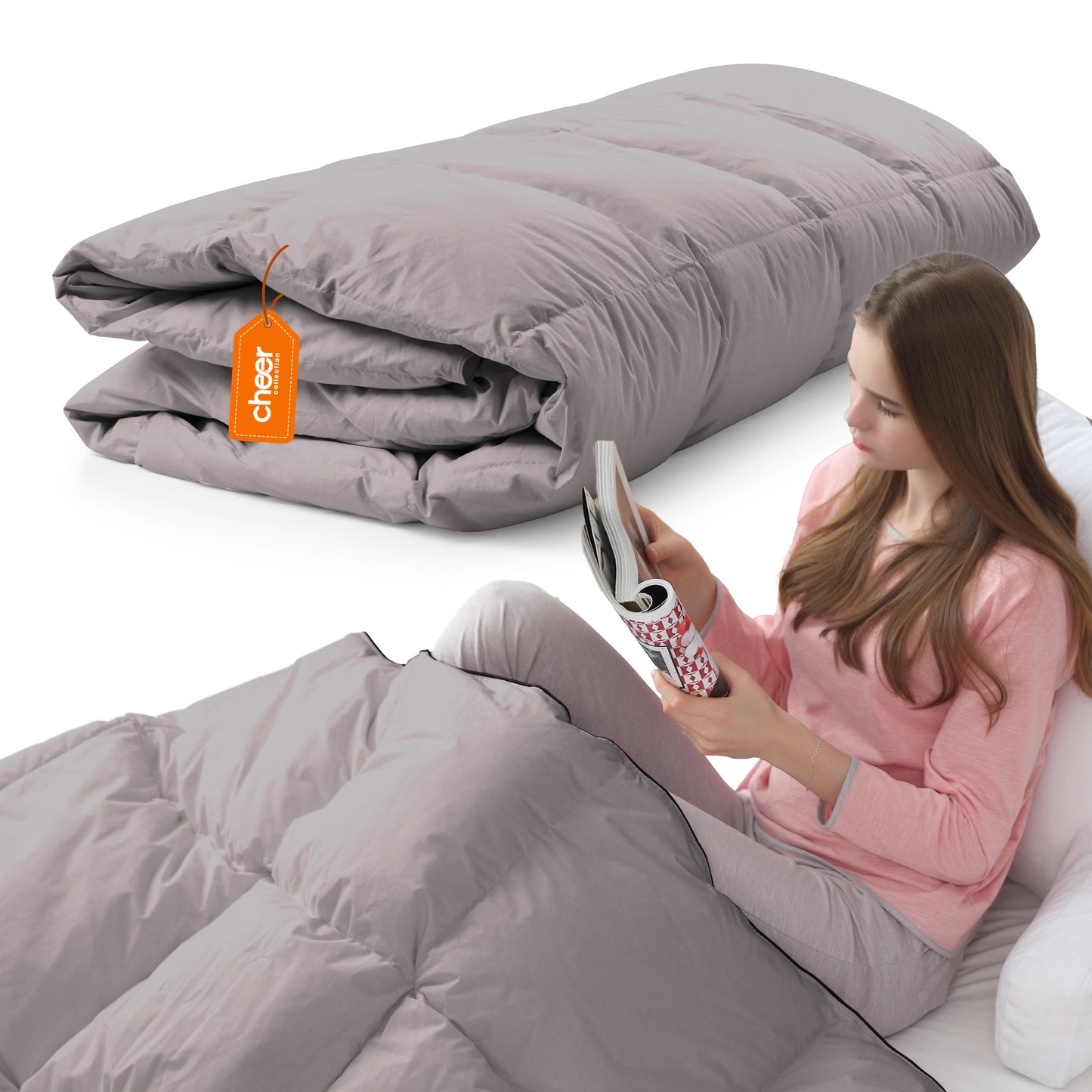 Cheer Collection All Season Down Alternative Comforter - Assorted Colors and Sizes