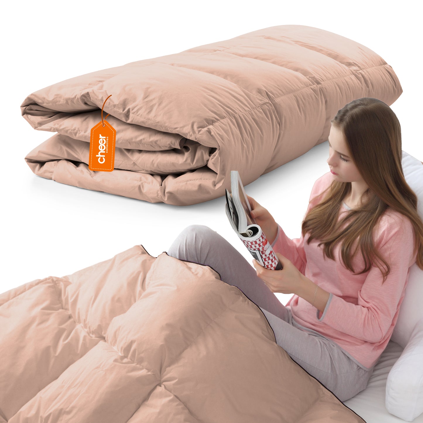 Cheer Collection All Season Down Alternative Comforter - Assorted Colors and Sizes