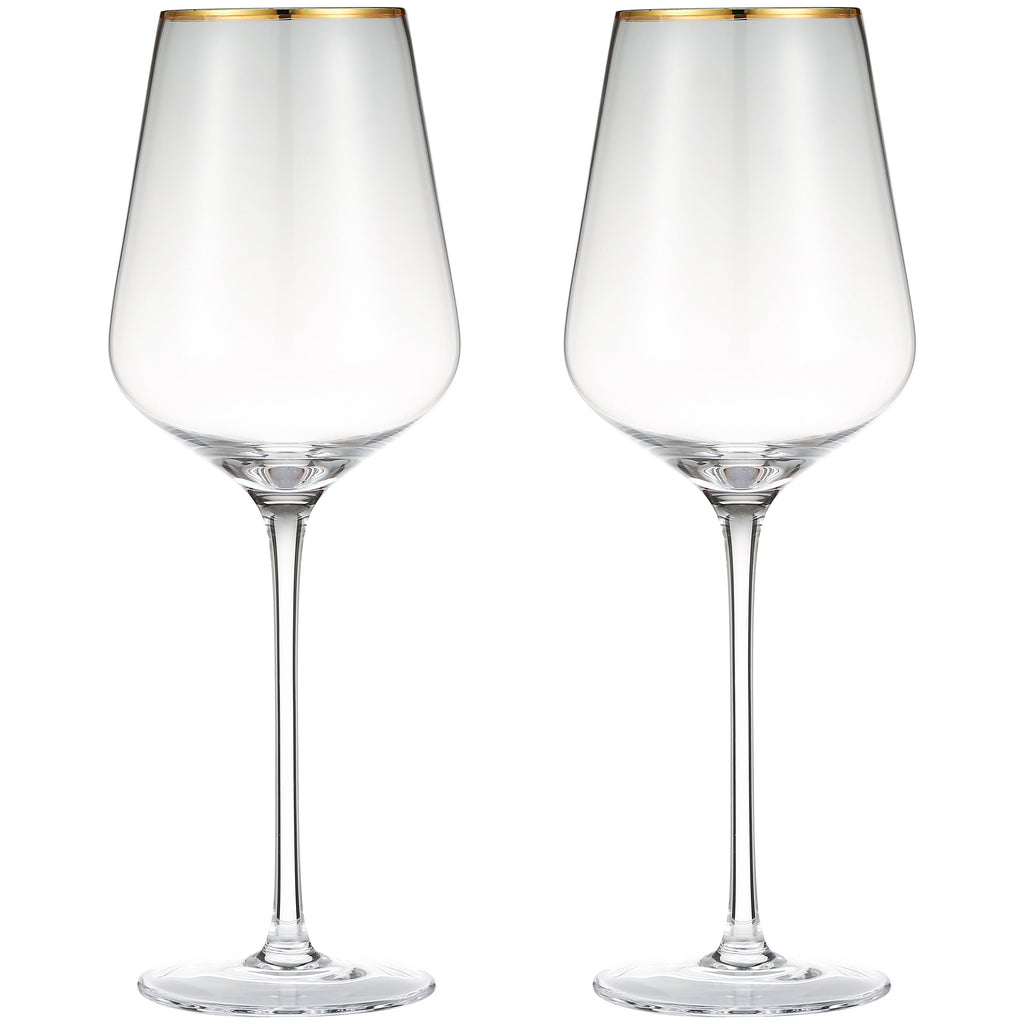 Berkware Wine Glasses - Luxury Crystal Long Stem Toasting Glasses - Set of 4