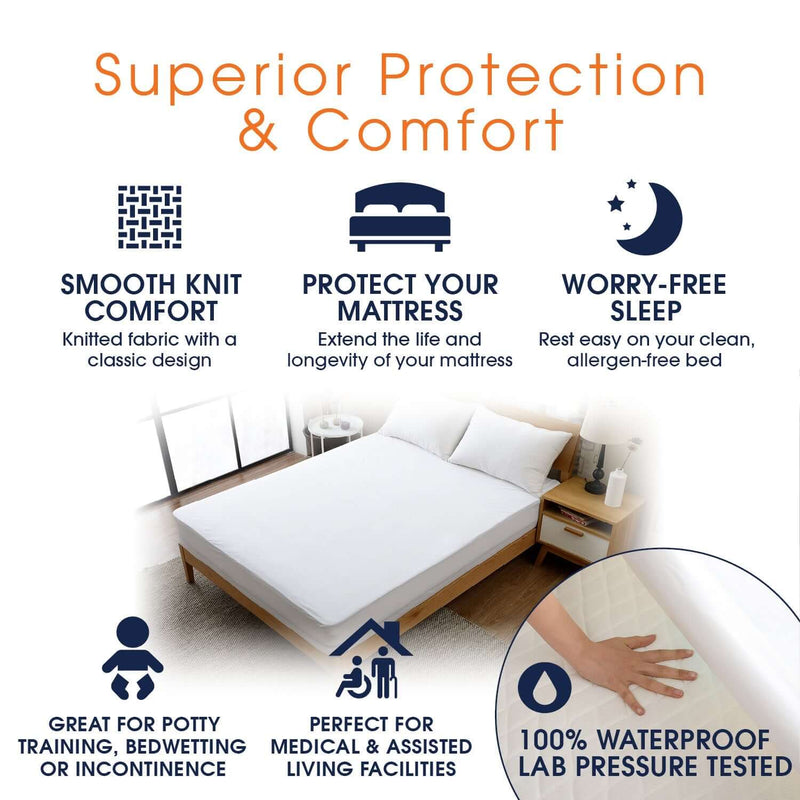 Knitted Fabric Waterproof Mattress Protector