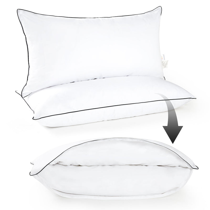 Cheer Collection Set of Down & Feather Throw Pillow & Couch Cushion Insert