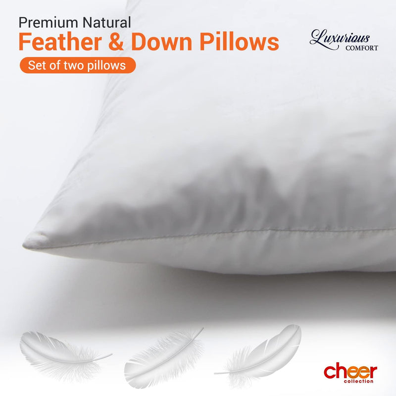 Cheer Collection Hypoallergenic Hollow Fiber Pillows - White, Standard (Set  of 4)