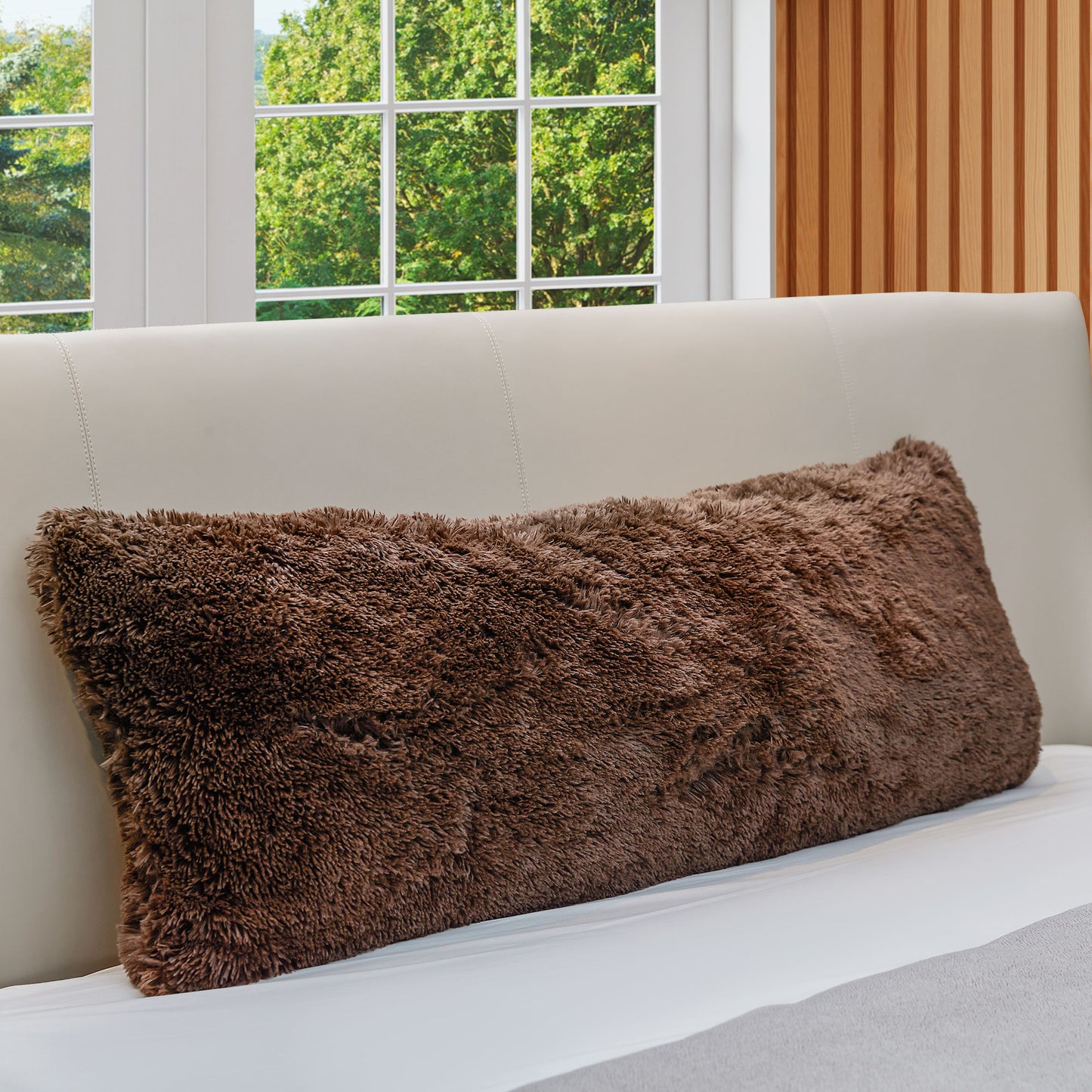 Cheer Collection Long Hair Shaggy Body Pillow 20" x 54"