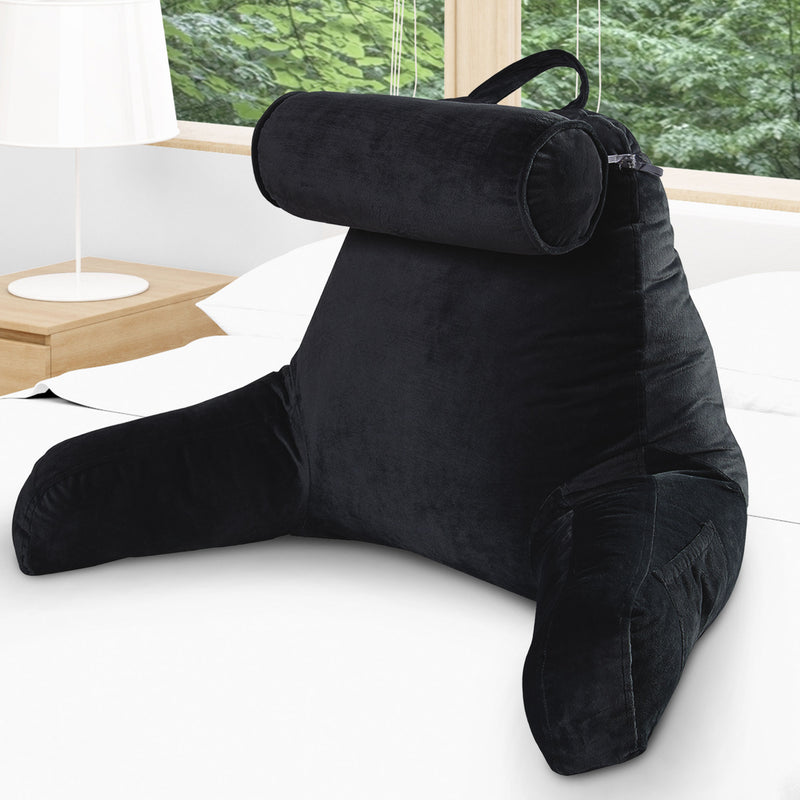 Cheer Collection TV &  Reading Pillow with Detachable Cervical Bolster Backrest , Washable