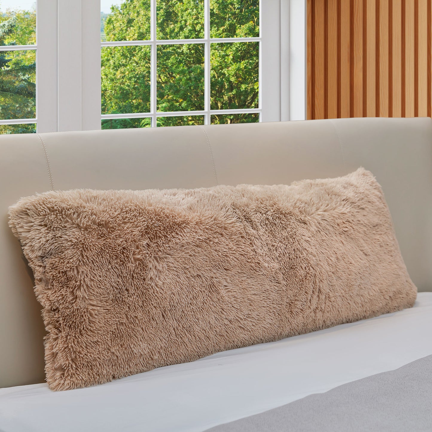 Cheer Collection Long Hair Shaggy Body Pillow 20" x 54"