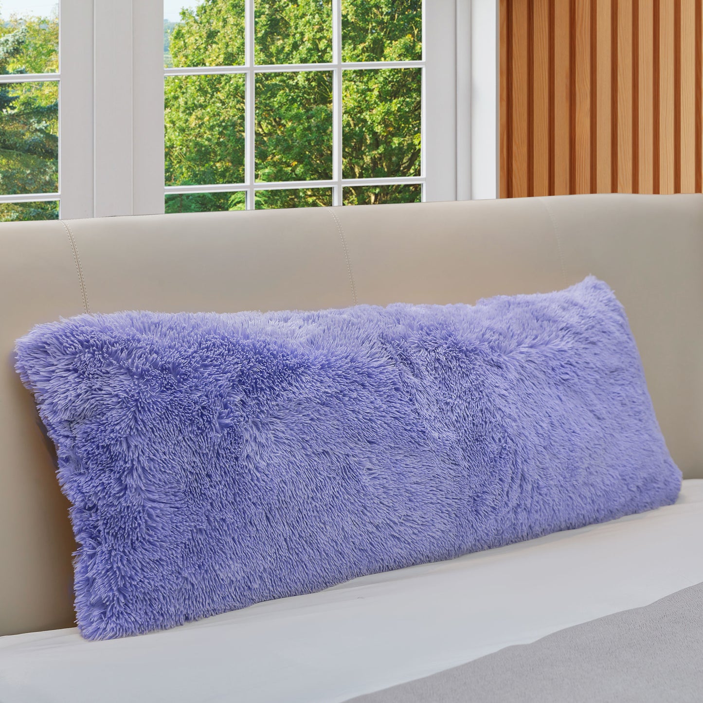 Cheer Collection Long Hair Shaggy Body Pillow 20" x 54"