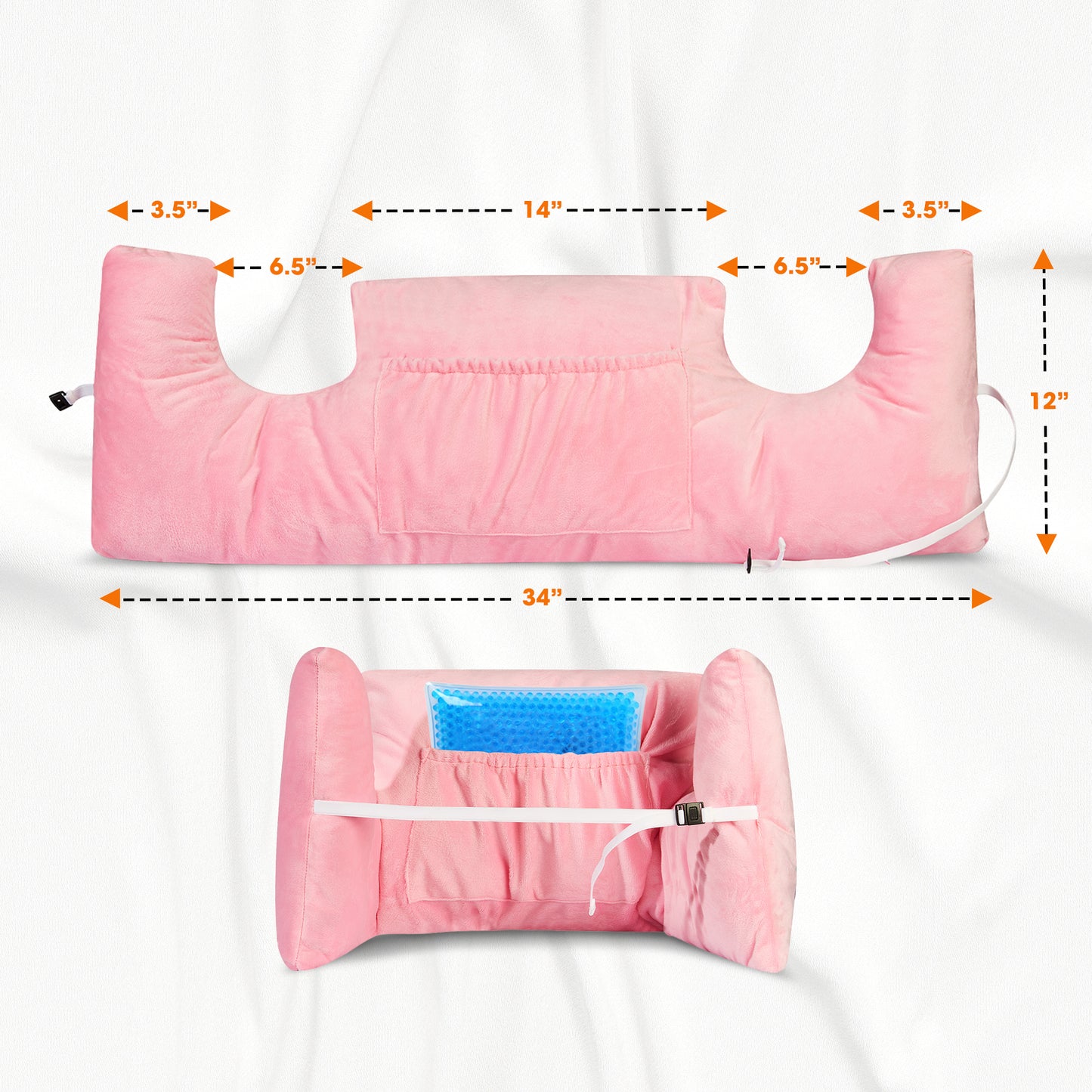 Cheer Collection Post Mastectomy Pillow - Post Surgery Chest Protection Pillow