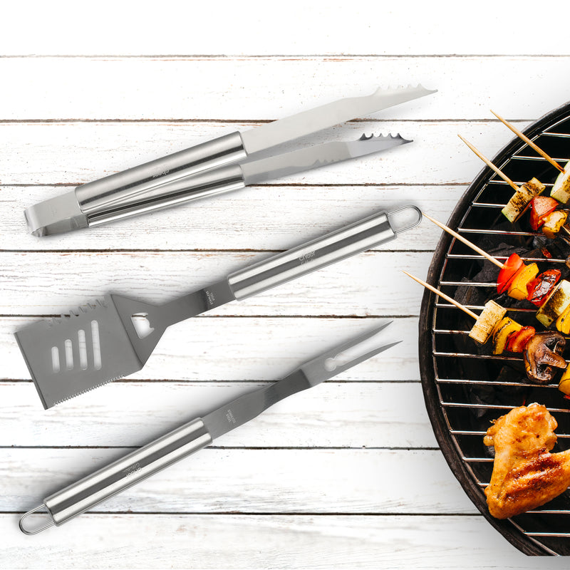 Cheer Collection 3 piece BBQ Grilling Tool Set