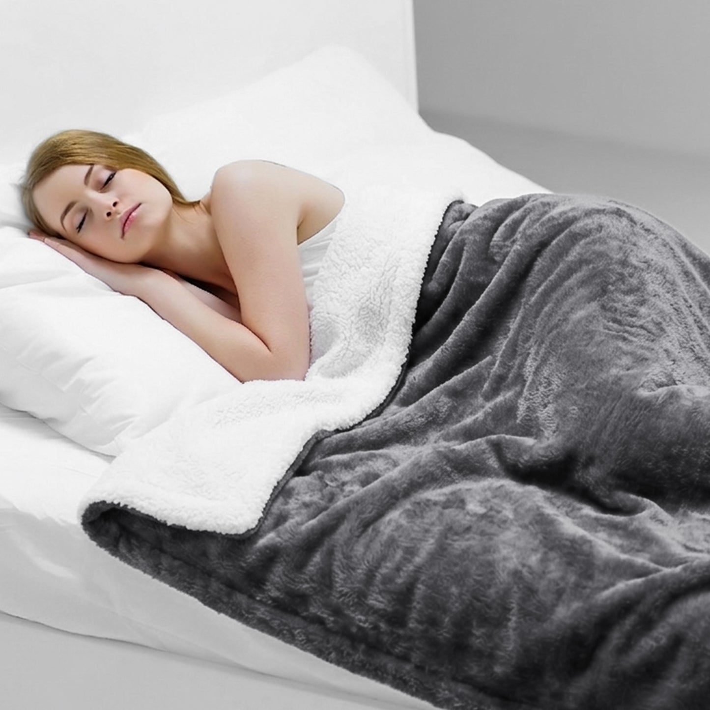 Cheer Collection Microsherpa Throw Blanket - Luxury Soft Velvet, Elegant Decorated, Stylish Accent Blanket