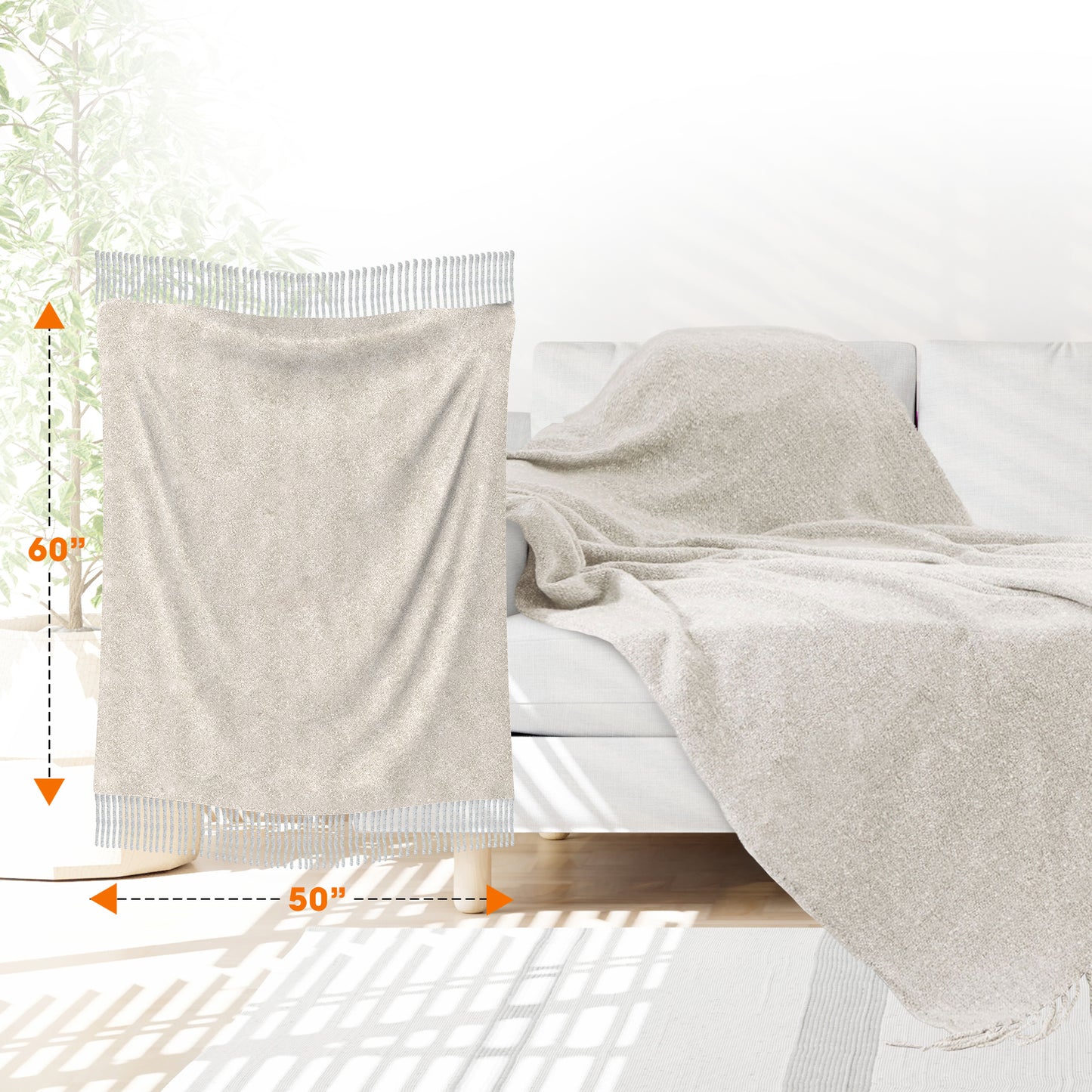 Cheer Collection Ultra Soft Knit Throw Blanket | 100% Acrylic Accent Throw - 50 x 60 inches