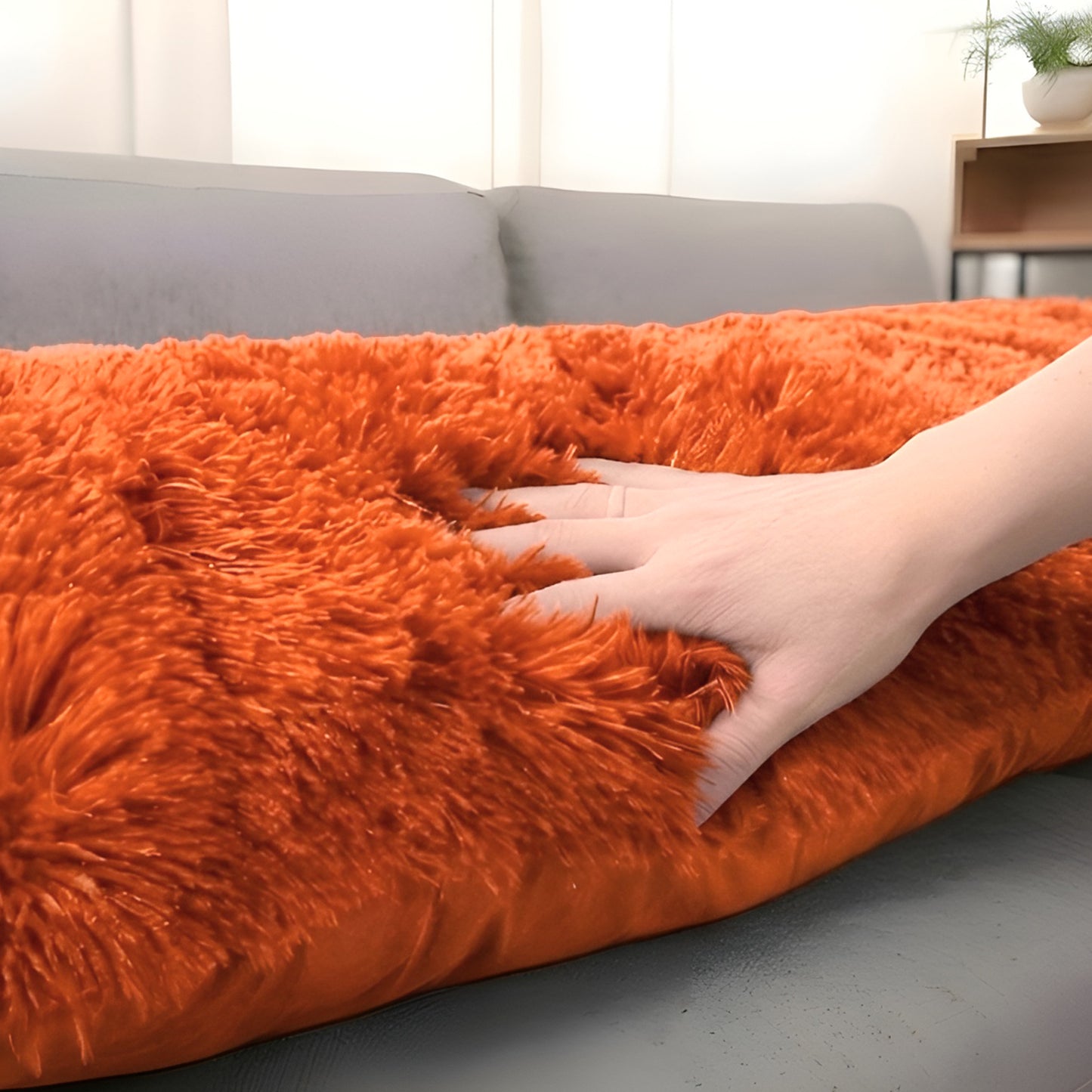 Cheer Collection Long Hair Shaggy Body Pillow 20" x 54"
