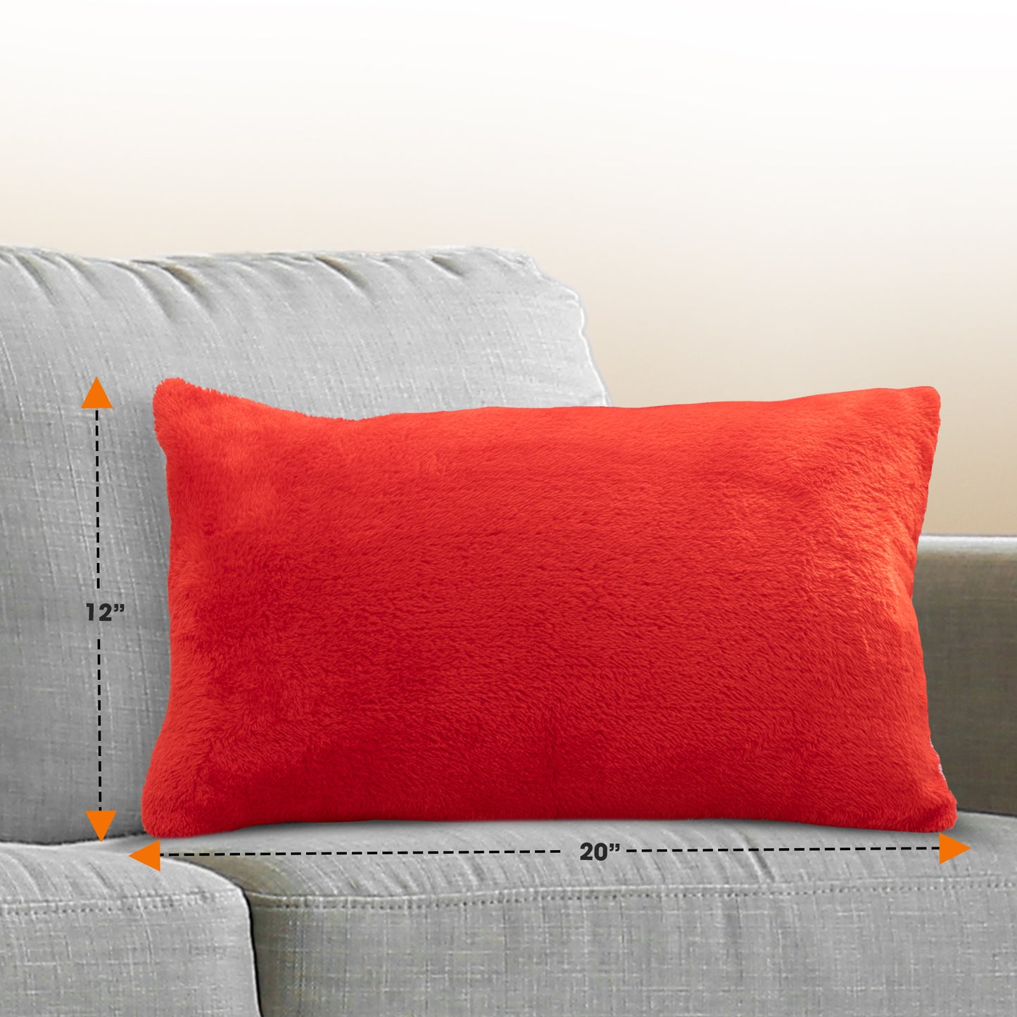 Cheer Collection Microsherpa Throw Pillow Ultra Soft and Fluffy, Elegant Home Decor, Velvet Stylish Accent Pillows - Set of 2